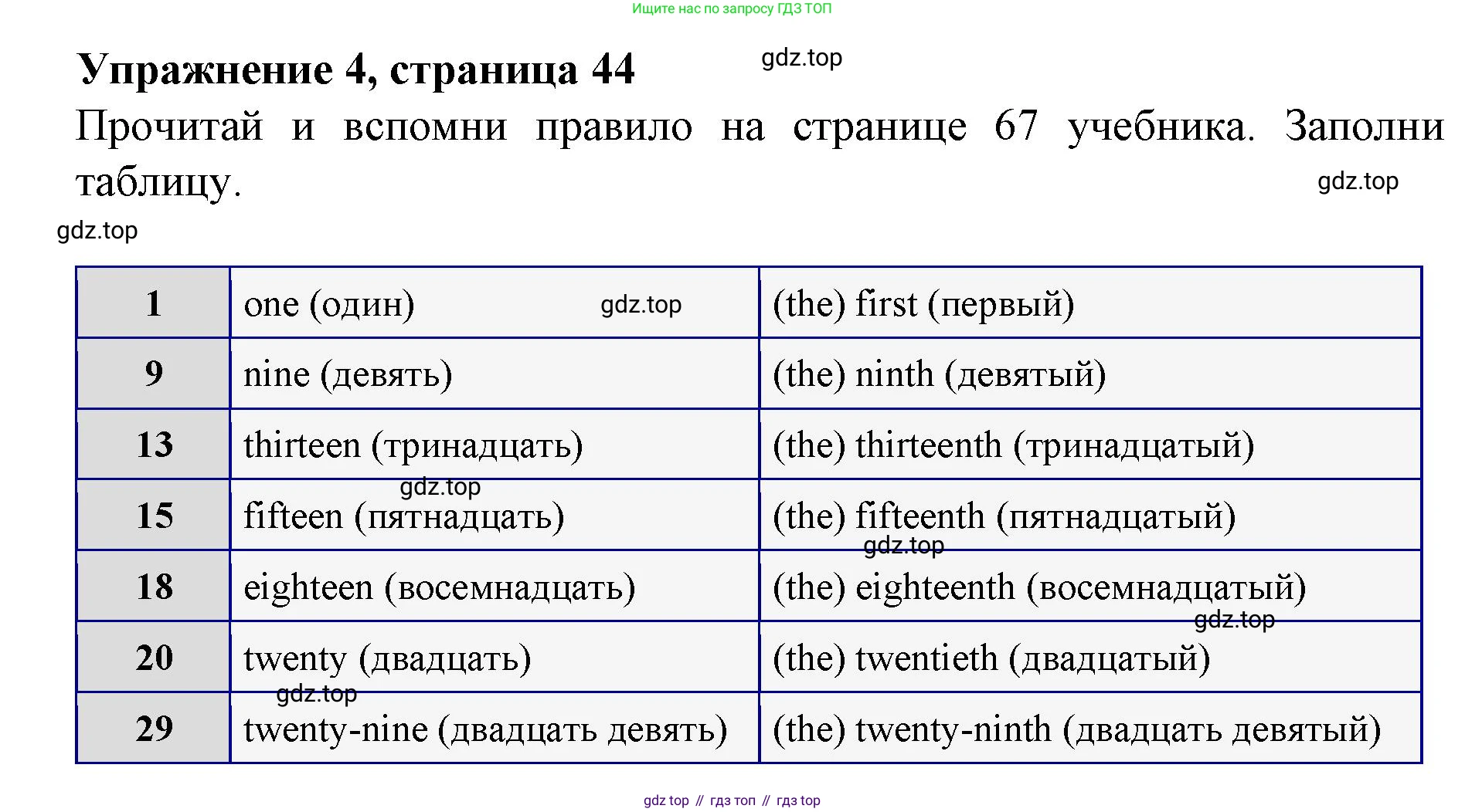 ГДЗ Английский язык (english), 3 класс рабочая тетрадь с контрольными работами (workbook + tests), авторы: Биболетова Мерем Забатовна, Денисенко Ольга Анатольевна, Трубанева Наталия Николаевна, издательство Просвещение, Москва, 2023, зелёного цвета, страница 44, номер 4, Решение 2023