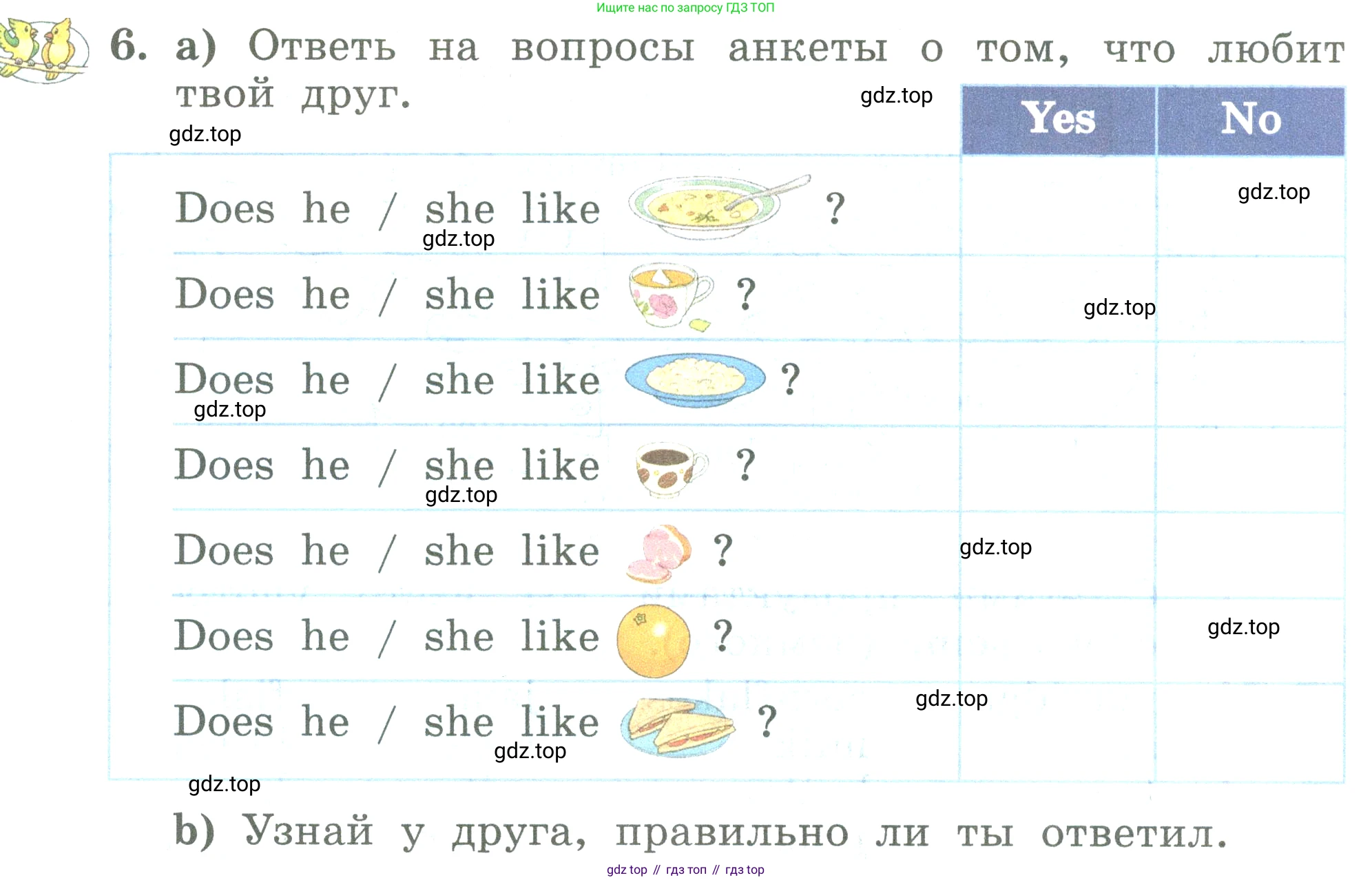 ГДЗ Английский язык (english), 3 класс Учебник (Student's book), авторы: Биболетова Мерем Забатовна, Денисенко Ольга Анатольевна, Трубанева Наталия Николаевна, издательство Просвещение, Москва, 2023, зелёного цвета, страница 20, номер 6, Условие