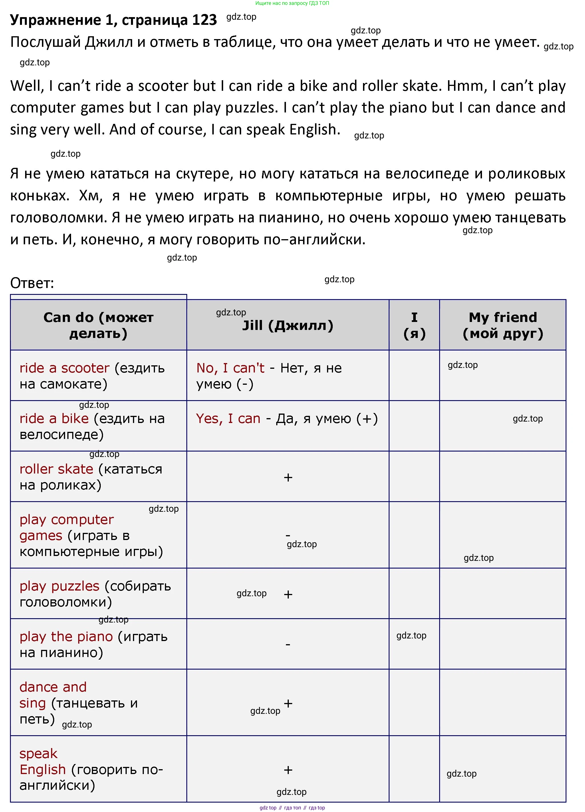 ГДЗ Английский язык (english), 3 класс Учебник (Student's book), авторы: Биболетова Мерем Забатовна, Денисенко Ольга Анатольевна, Трубанева Наталия Николаевна, издательство Просвещение, Москва, 2023, зелёного цвета, страница 122, номер 1, Решение