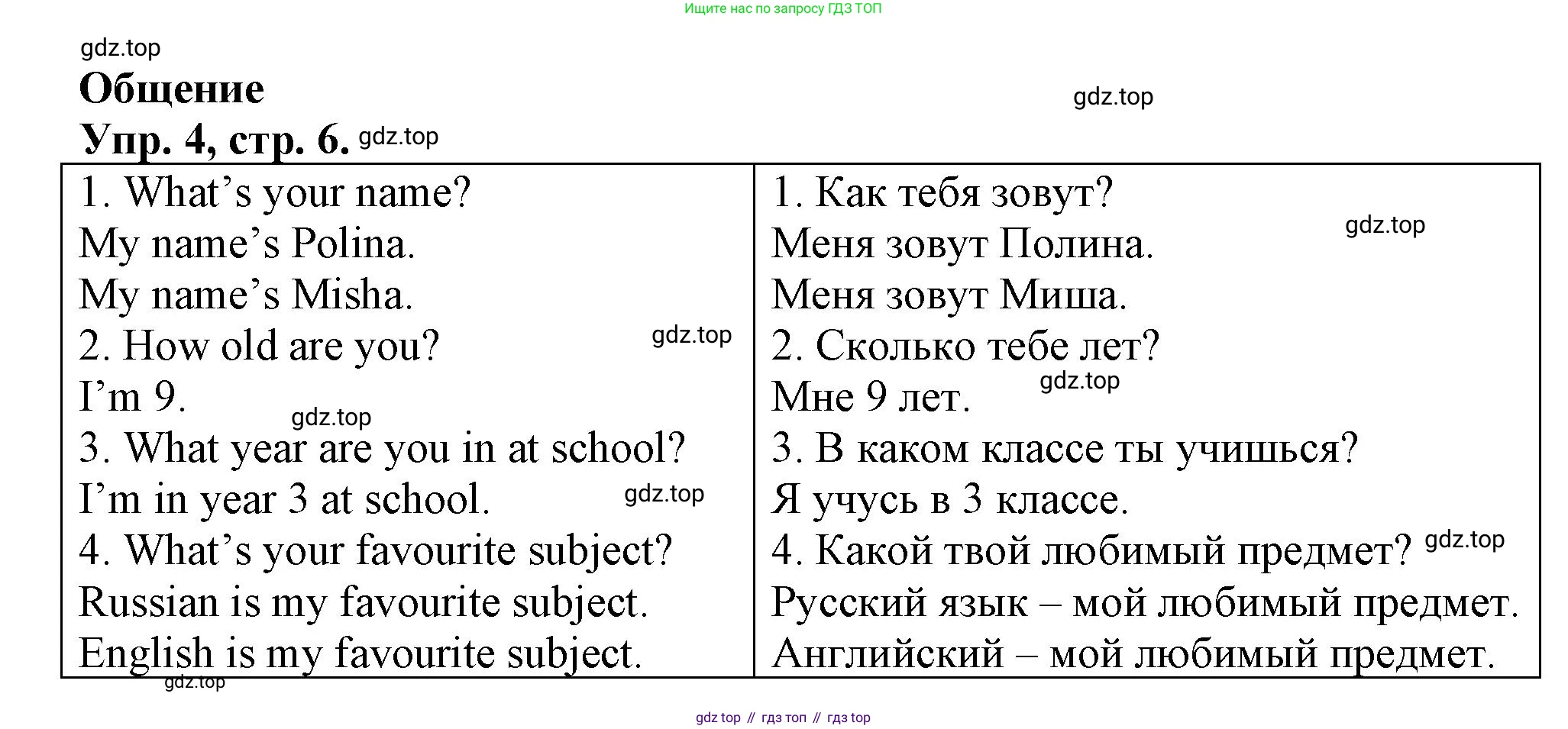 Английский язык (english), 3 класс контрольные задания (test booklet), авторы: Быкова Надежда Ильинична (Bykova Nadezhda), Дули Дженни (Dooley Jenny), Поспелова Марина Давидовна (Pospelova Marina), Эванс Вирджиния (Evans Virginia), издательство Просвещение, Москва, 2023, салатового цвета, страница 6, номер 4, Решение 1