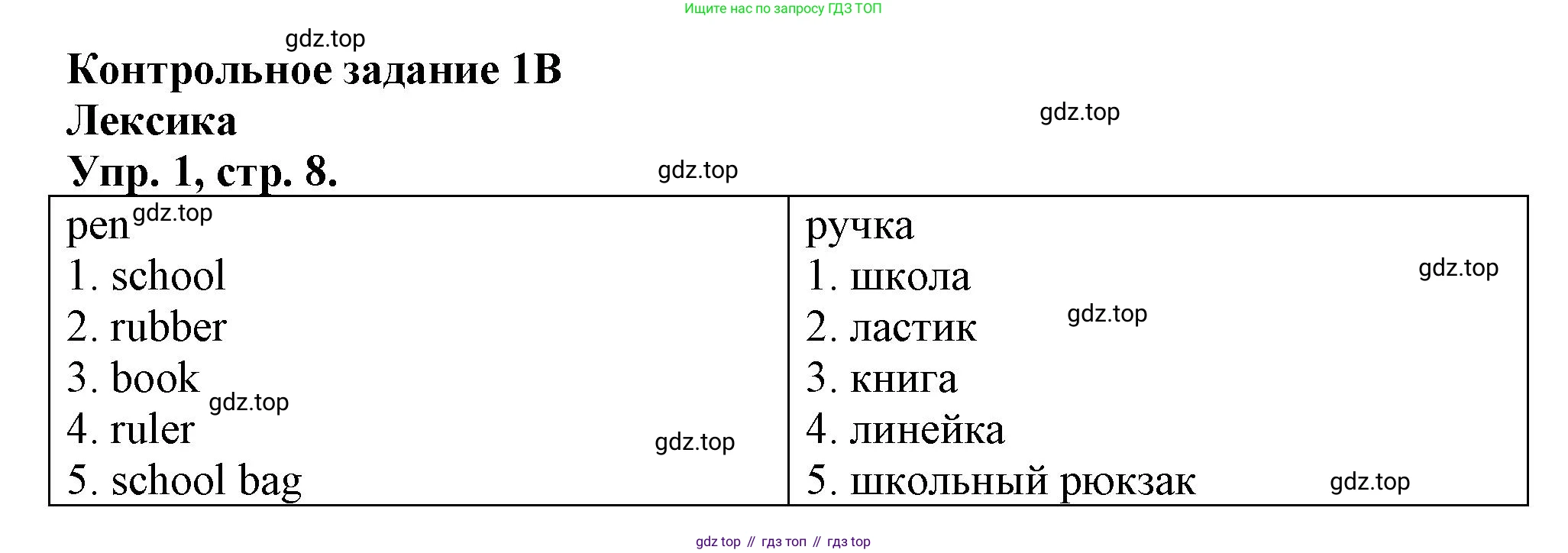 Английский язык (english), 3 класс контрольные задания (test booklet), авторы: Быкова Надежда Ильинична (Bykova Nadezhda), Дули Дженни (Dooley Jenny), Поспелова Марина Давидовна (Pospelova Marina), Эванс Вирджиния (Evans Virginia), издательство Просвещение, Москва, 2023, салатового цвета, страница 8, номер 1, Решение 1