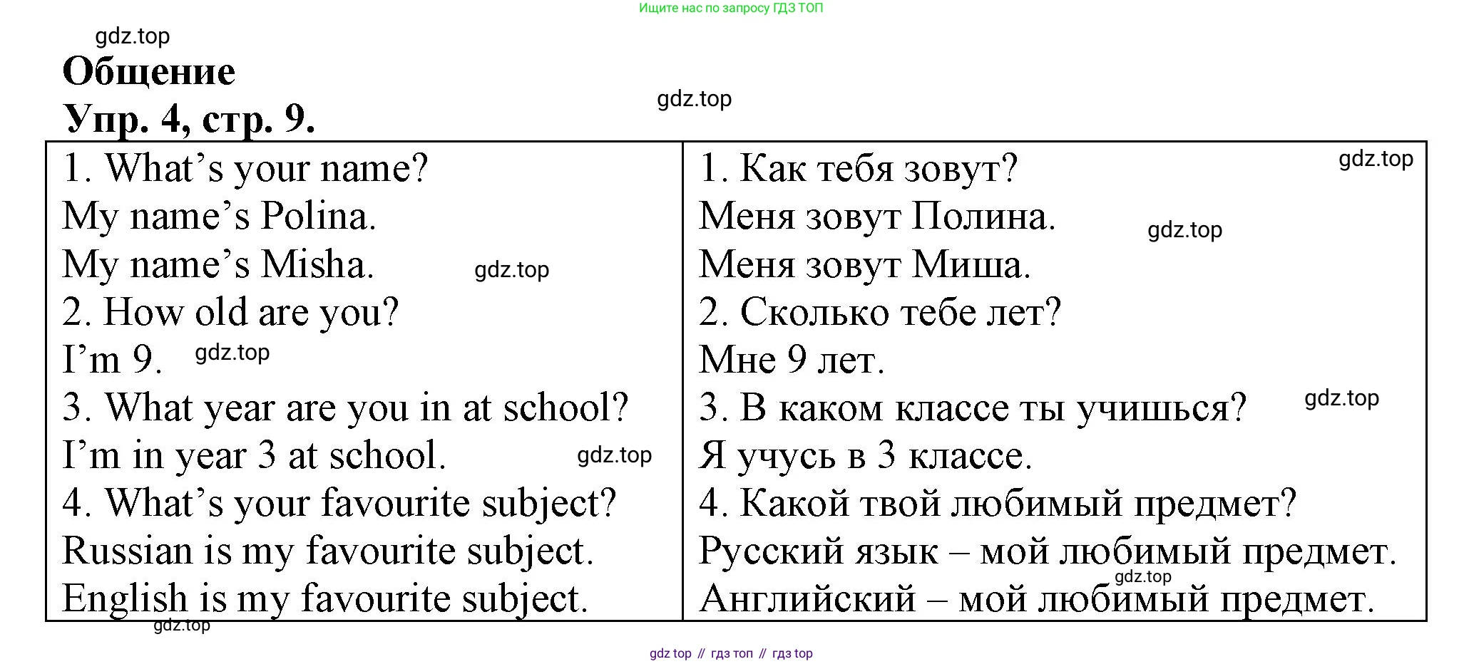 Английский язык (english), 3 класс контрольные задания (test booklet), авторы: Быкова Надежда Ильинична (Bykova Nadezhda), Дули Дженни (Dooley Jenny), Поспелова Марина Давидовна (Pospelova Marina), Эванс Вирджиния (Evans Virginia), издательство Просвещение, Москва, 2023, салатового цвета, страница 9, номер 4, Решение 1