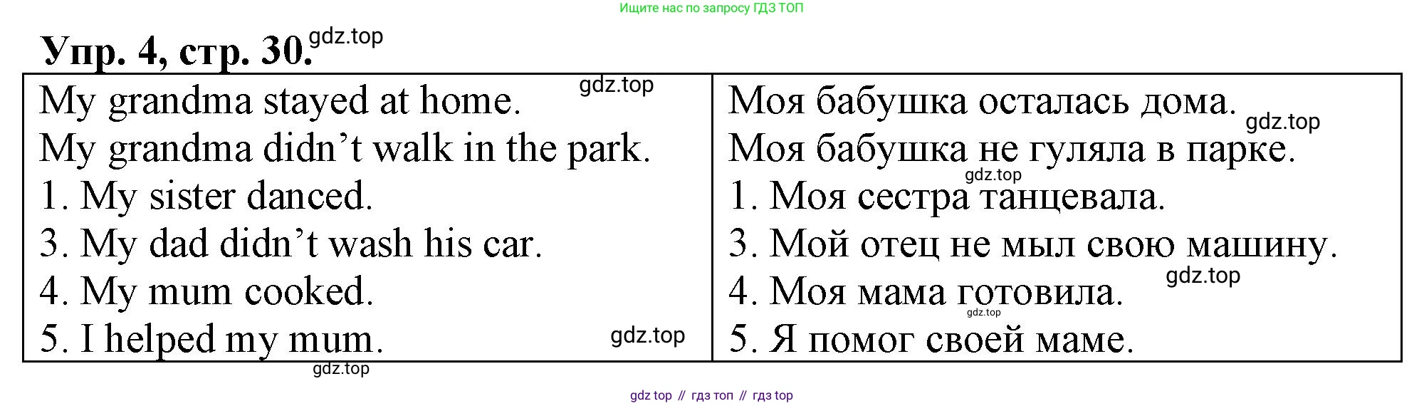 Английский язык (english), 3 класс контрольные задания (test booklet), авторы: Быкова Надежда Ильинична (Bykova Nadezhda), Дули Дженни (Dooley Jenny), Поспелова Марина Давидовна (Pospelova Marina), Эванс Вирджиния (Evans Virginia), издательство Просвещение, Москва, 2023, салатового цвета, страница 30, номер 4, Решение 1