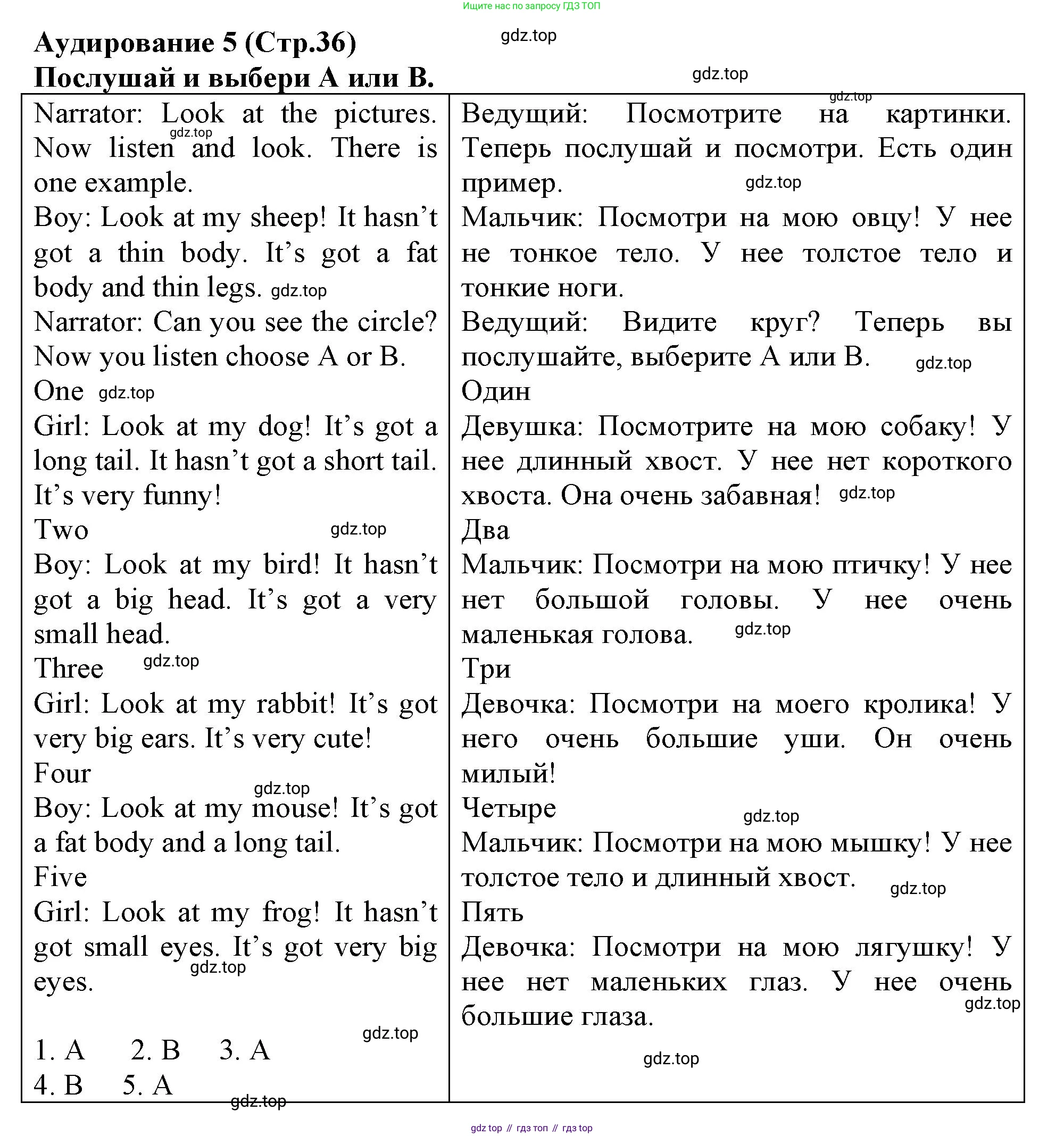 Английский язык (english), 3 класс контрольные задания (test booklet), авторы: Быкова Надежда Ильинична (Bykova Nadezhda), Дули Дженни (Dooley Jenny), Поспелова Марина Давидовна (Pospelova Marina), Эванс Вирджиния (Evans Virginia), издательство Просвещение, Москва, 2023, салатового цвета, страница 36, Решение 1