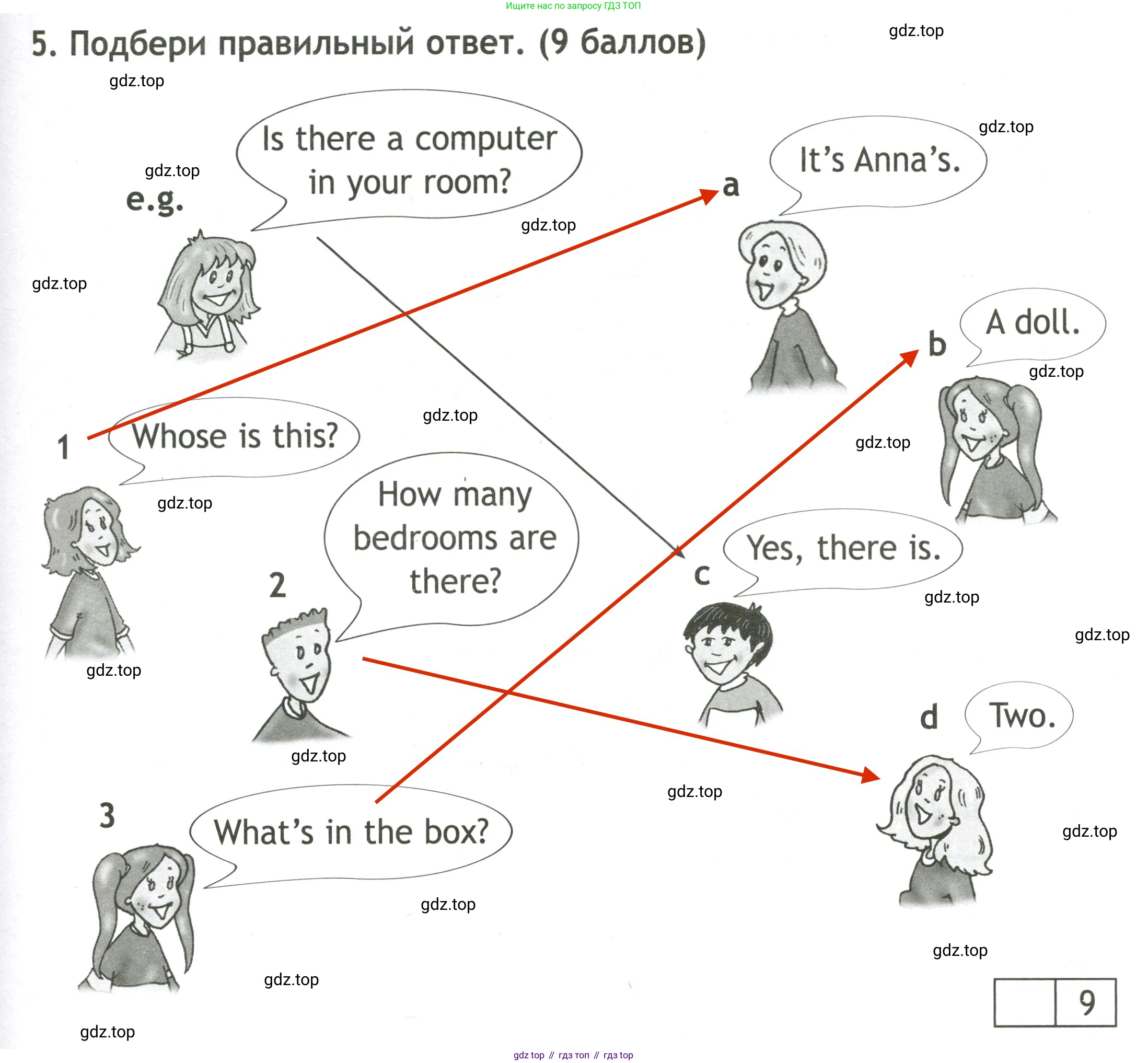 Английский язык (english), 3 класс контрольные задания (test booklet), авторы: Быкова Надежда Ильинична (Bykova Nadezhda), Дули Дженни (Dooley Jenny), Поспелова Марина Давидовна (Pospelova Marina), Эванс Вирджиния (Evans Virginia), издательство Просвещение, Москва, 2023, салатового цвета, страница 47, номер 5, Решение 2