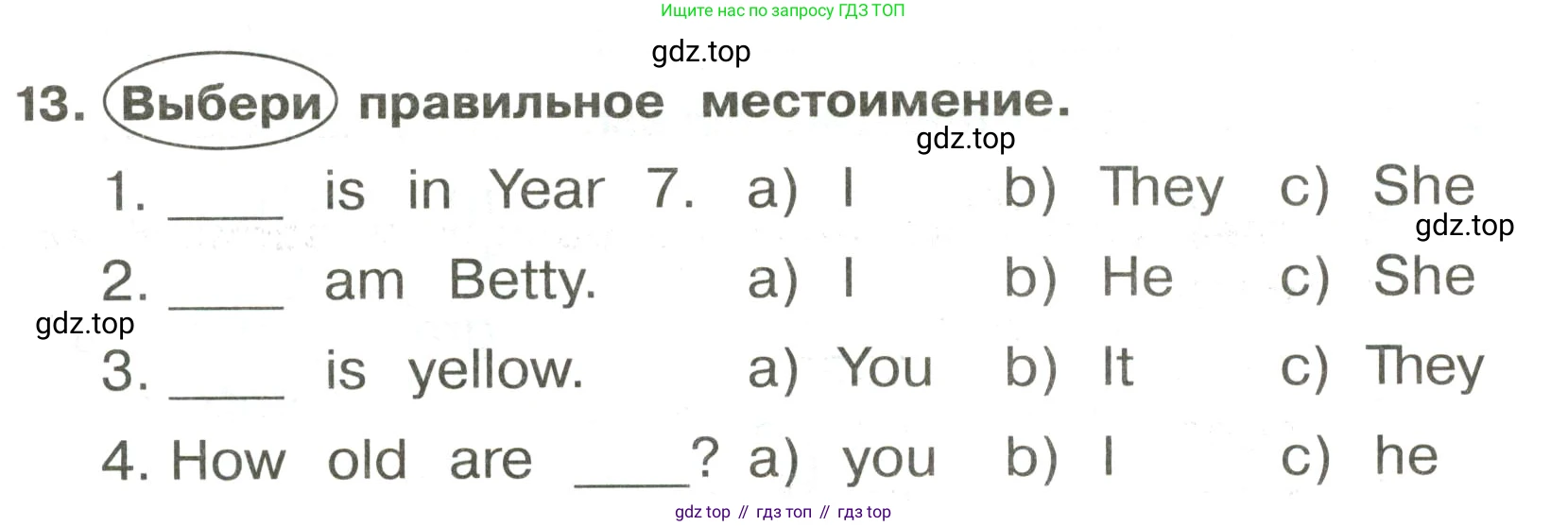 ГДЗ Английский язык (english), 3 класс Сборник упражнений, авторы: Быкова Надежда Ильинична (Bykova Nadezhda), Поспелова Марина Давидовна (Pospelova Marina), издательство Просвещение, Москва, 2023, зелёного цвета, страница 27, номер 13, Условие