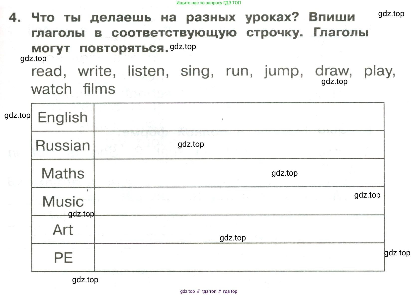 ГДЗ Английский язык (english), 3 класс Сборник упражнений, авторы: Быкова Надежда Ильинична (Bykova Nadezhda), Поспелова Марина Давидовна (Pospelova Marina), издательство Просвещение, Москва, 2023, зелёного цвета, страница 23, номер 4, Условие