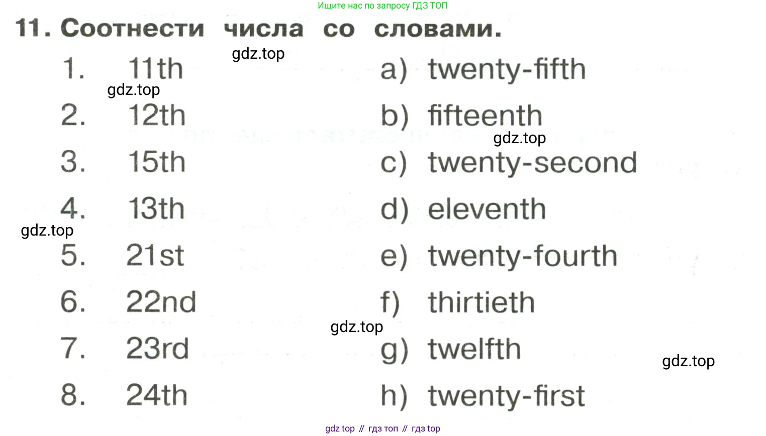 ГДЗ Английский язык (english), 3 класс Сборник упражнений, авторы: Быкова Надежда Ильинична (Bykova Nadezhda), Поспелова Марина Давидовна (Pospelova Marina), издательство Просвещение, Москва, 2023, зелёного цвета, страница 122, номер 11, Условие