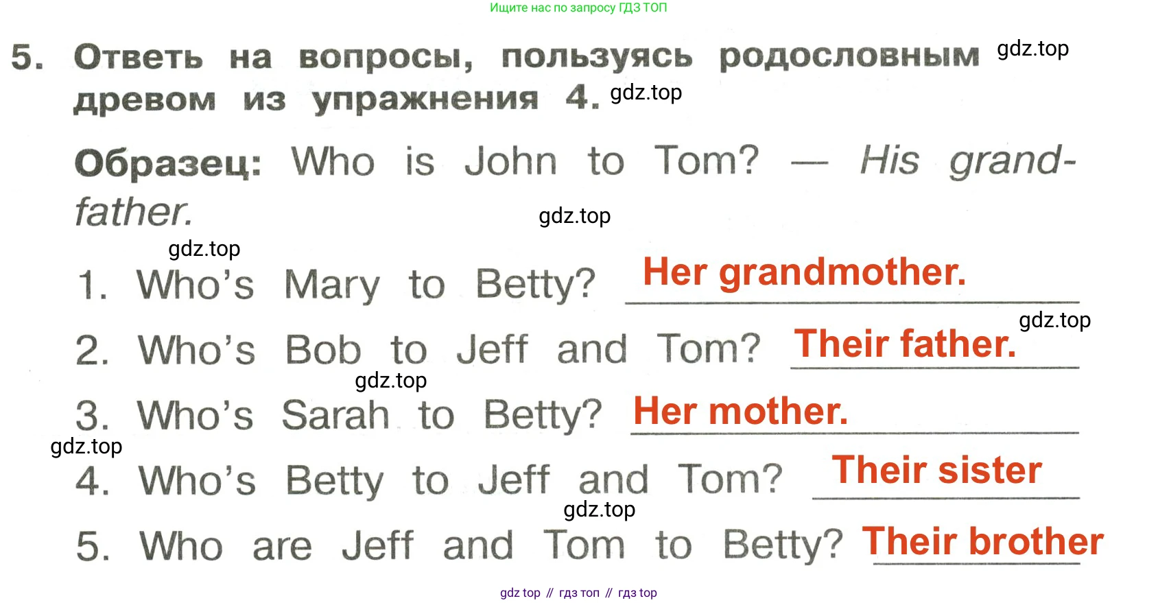 ГДЗ Английский язык (english), 3 класс Сборник упражнений, авторы: Быкова Надежда Ильинична (Bykova Nadezhda), Поспелова Марина Давидовна (Pospelova Marina), издательство Просвещение, Москва, 2023, зелёного цвета, страница 33, номер 5, Решение 2