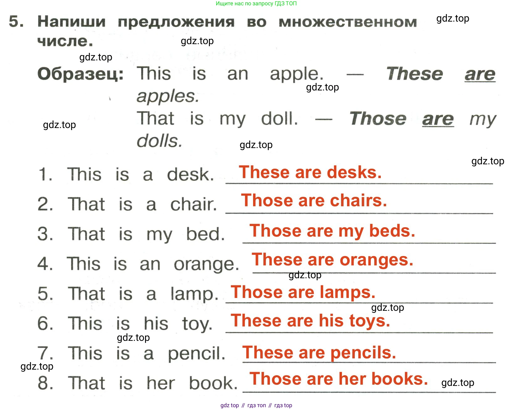 ГДЗ Английский язык (english), 3 класс Сборник упражнений, авторы: Быкова Надежда Ильинична (Bykova Nadezhda), Поспелова Марина Давидовна (Pospelova Marina), издательство Просвещение, Москва, 2023, зелёного цвета, страница 63, номер 5, Решение 2