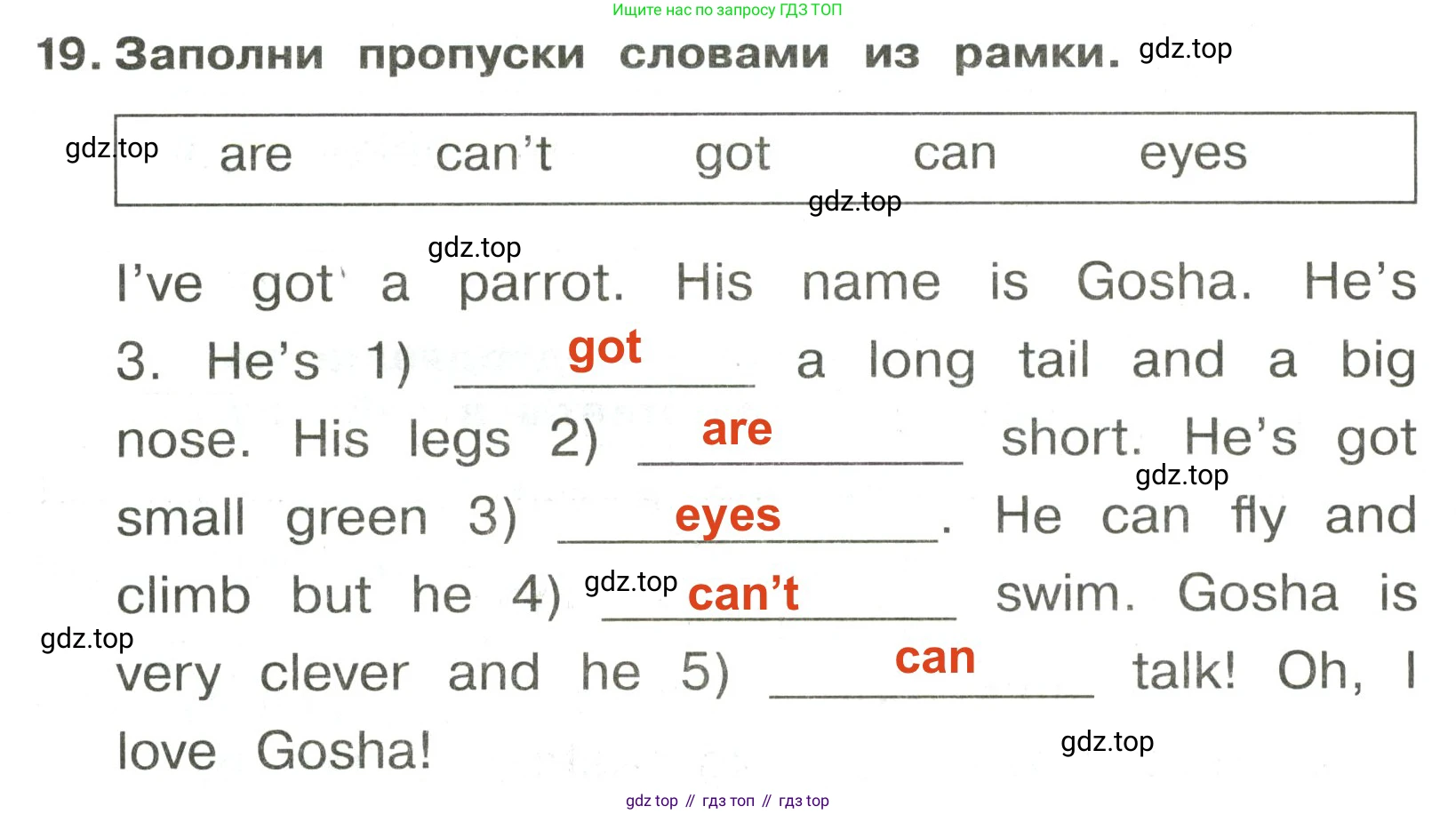 ГДЗ Английский язык (english), 3 класс Сборник упражнений, авторы: Быкова Надежда Ильинична (Bykova Nadezhda), Поспелова Марина Давидовна (Pospelova Marina), издательство Просвещение, Москва, 2023, зелёного цвета, страница 87, номер 19, Решение 2