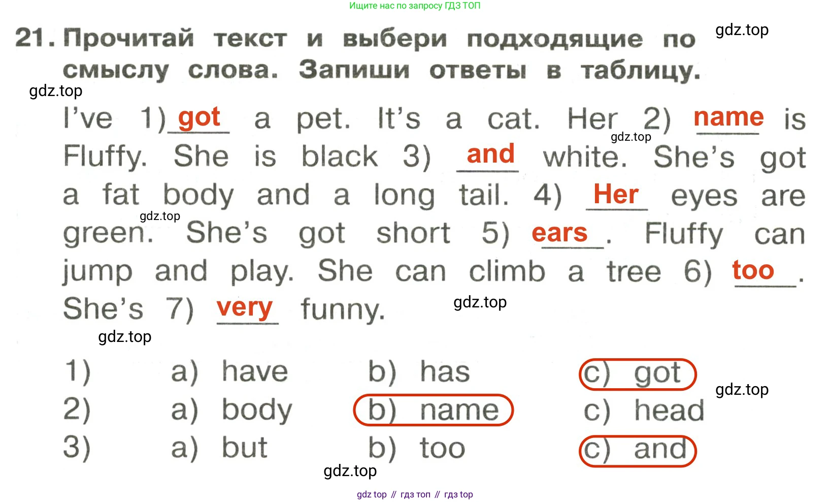 ГДЗ Английский язык (english), 3 класс Сборник упражнений, авторы: Быкова Надежда Ильинична (Bykova Nadezhda), Поспелова Марина Давидовна (Pospelova Marina), издательство Просвещение, Москва, 2023, зелёного цвета, страница 88, номер 21, Решение 2