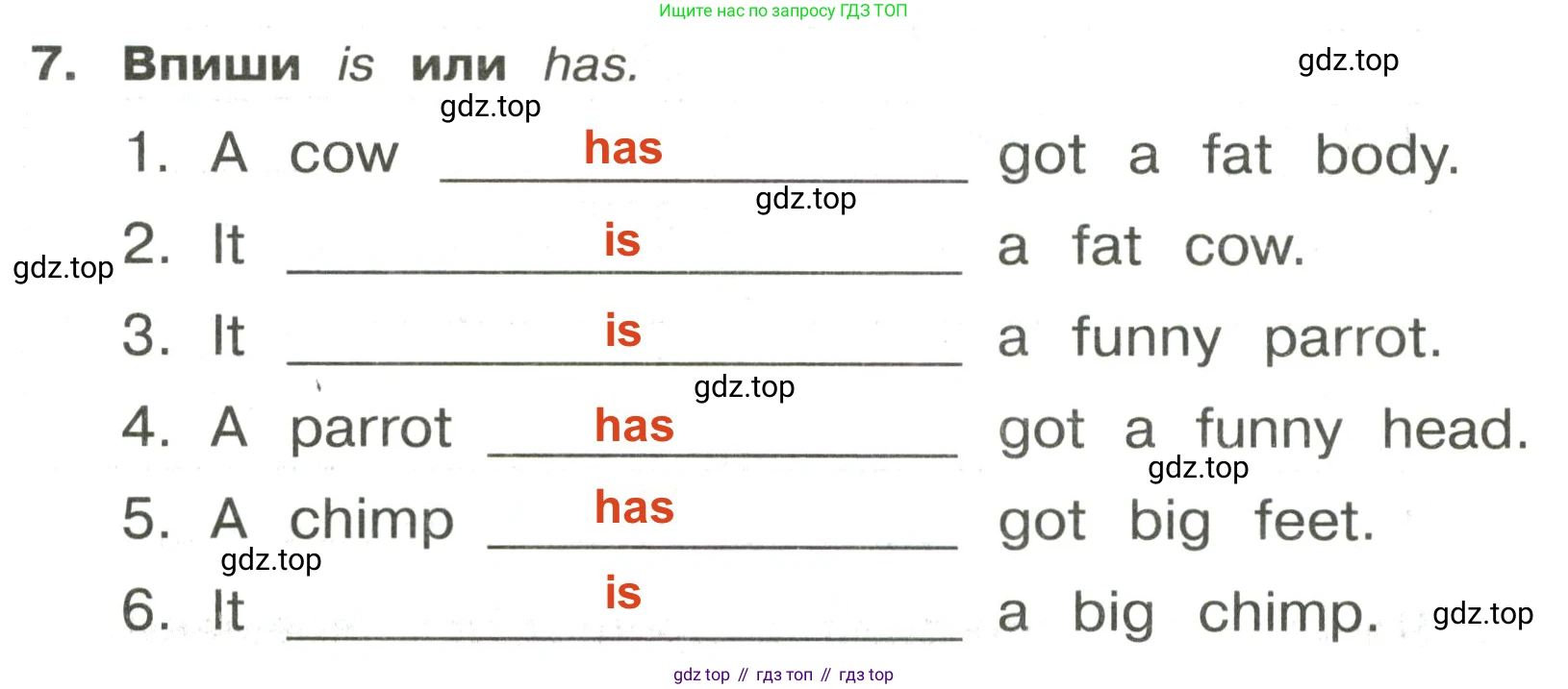 ГДЗ Английский язык (english), 3 класс Сборник упражнений, авторы: Быкова Надежда Ильинична (Bykova Nadezhda), Поспелова Марина Давидовна (Pospelova Marina), издательство Просвещение, Москва, 2023, зелёного цвета, страница 80, номер 7, Решение 2