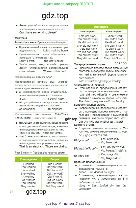 Английский язык (english), 3 класс Учебник (Student's book), авторы: Быкова Надежда Ильинична (Bykova Nadezhda), Дули Дженни (Dooley Jenny), Поспелова Марина Давидовна (Pospelova Marina), Эванс Вирджиния (Evans Virginia), издательство Просвещение, Москва, 2023, зелёного цвета, страница 96