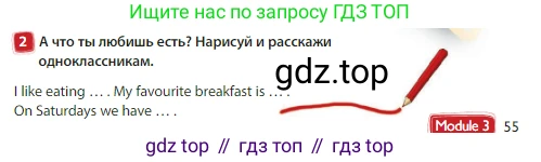 Английский язык (english), 3 класс Учебник (Student's book), авторы: Быкова Надежда Ильинична (Bykova Nadezhda), Дули Дженни (Dooley Jenny), Поспелова Марина Давидовна (Pospelova Marina), Эванс Вирджиния (Evans Virginia), издательство Просвещение, Москва, 2023, зелёного цвета, Часть 1, страница 55, номер 2, Условие