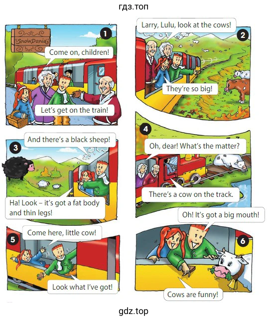Come on, children! Let's get on the train!