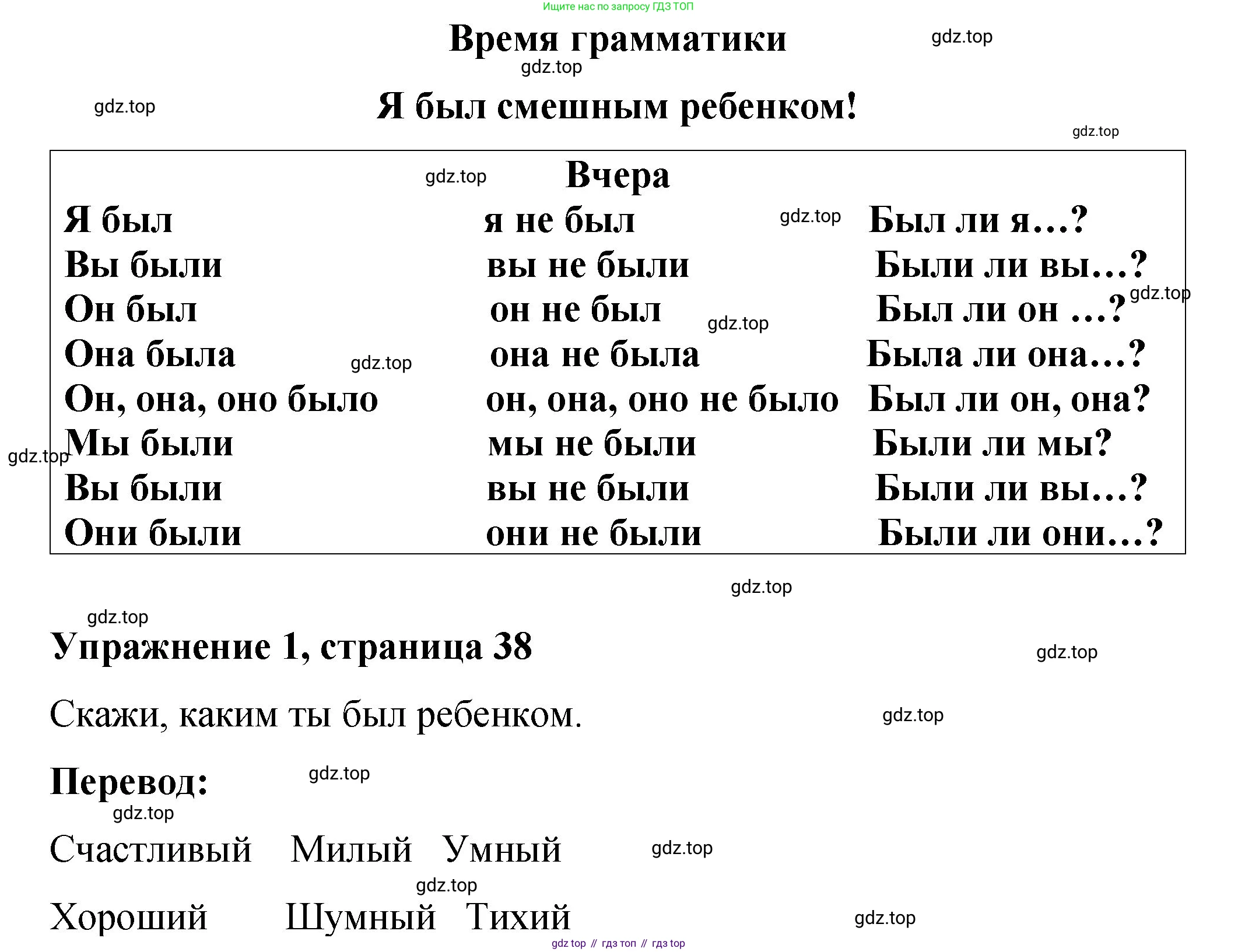 Английский язык (english), 3 класс Учебник (Student's book), авторы: Быкова Надежда Ильинична (Bykova Nadezhda), Дули Дженни (Dooley Jenny), Поспелова Марина Давидовна (Pospelova Marina), Эванс Вирджиния (Evans Virginia), издательство Просвещение, Москва, 2023, зелёного цвета, Часть 1, страница 38, номер 1, Решение 1