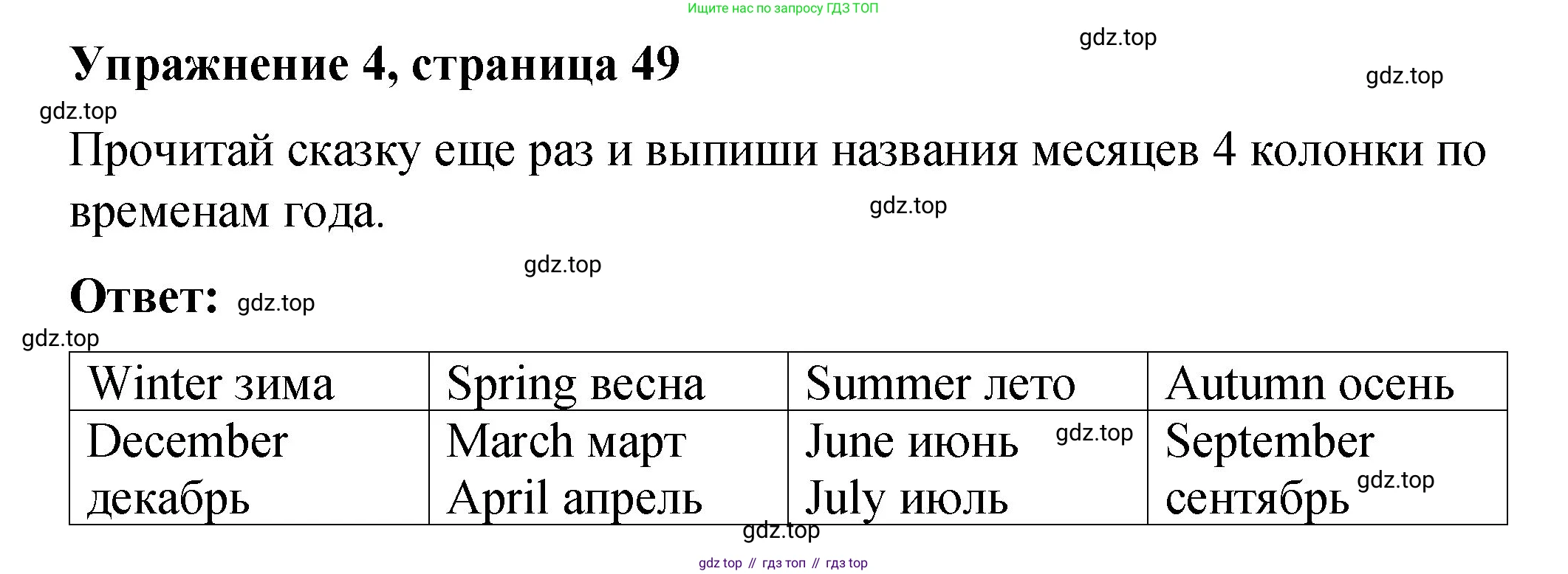 Английский язык (english), 3 класс Учебник (Student's book), авторы: Быкова Надежда Ильинична (Bykova Nadezhda), Дули Дженни (Dooley Jenny), Поспелова Марина Давидовна (Pospelova Marina), Эванс Вирджиния (Evans Virginia), издательство Просвещение, Москва, 2023, зелёного цвета, Часть 2, страница 49, номер 4, Решение 1
