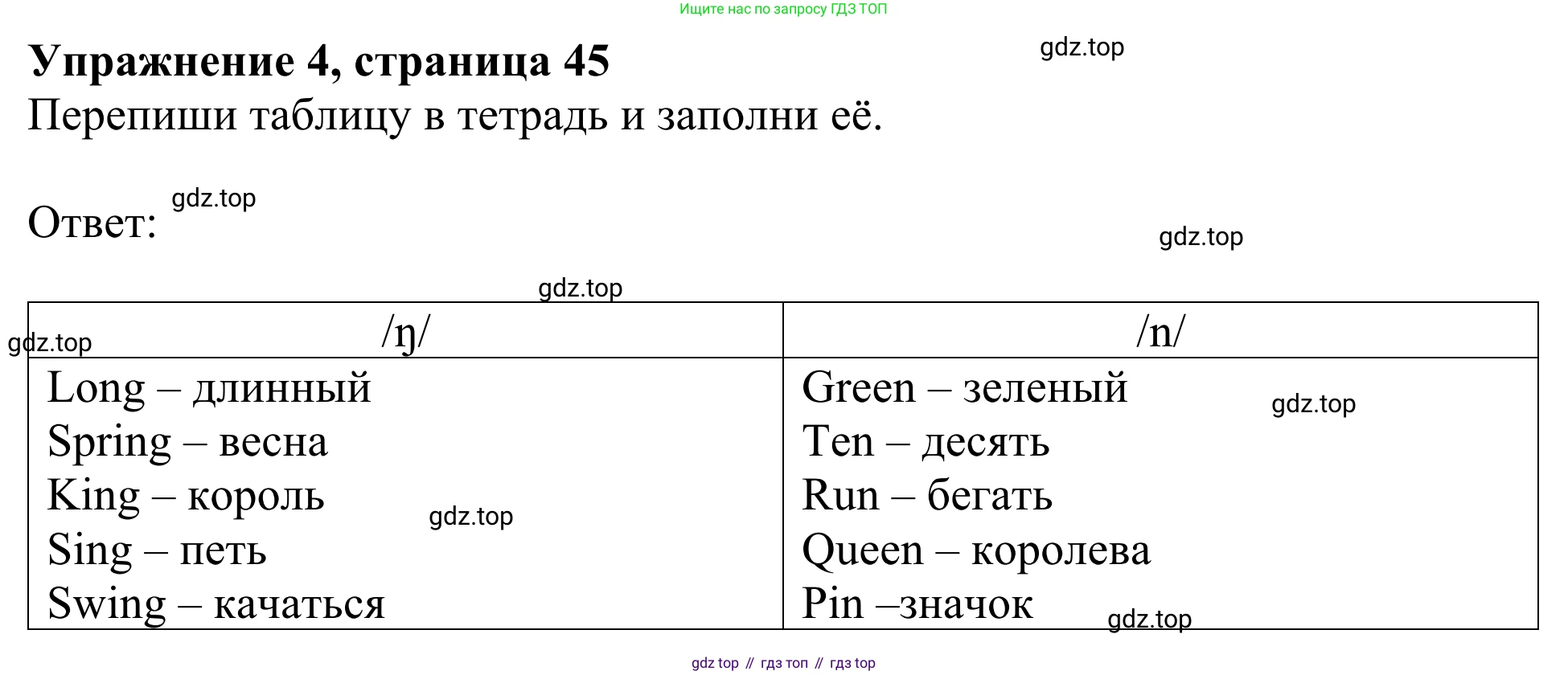 Английский язык (english), 3 класс Учебник (Student's book), авторы: Быкова Надежда Ильинична (Bykova Nadezhda), Дули Дженни (Dooley Jenny), Поспелова Марина Давидовна (Pospelova Marina), Эванс Вирджиния (Evans Virginia), издательство Просвещение, Москва, 2023, зелёного цвета, Часть 2, страница 45, номер 4, Решение 2