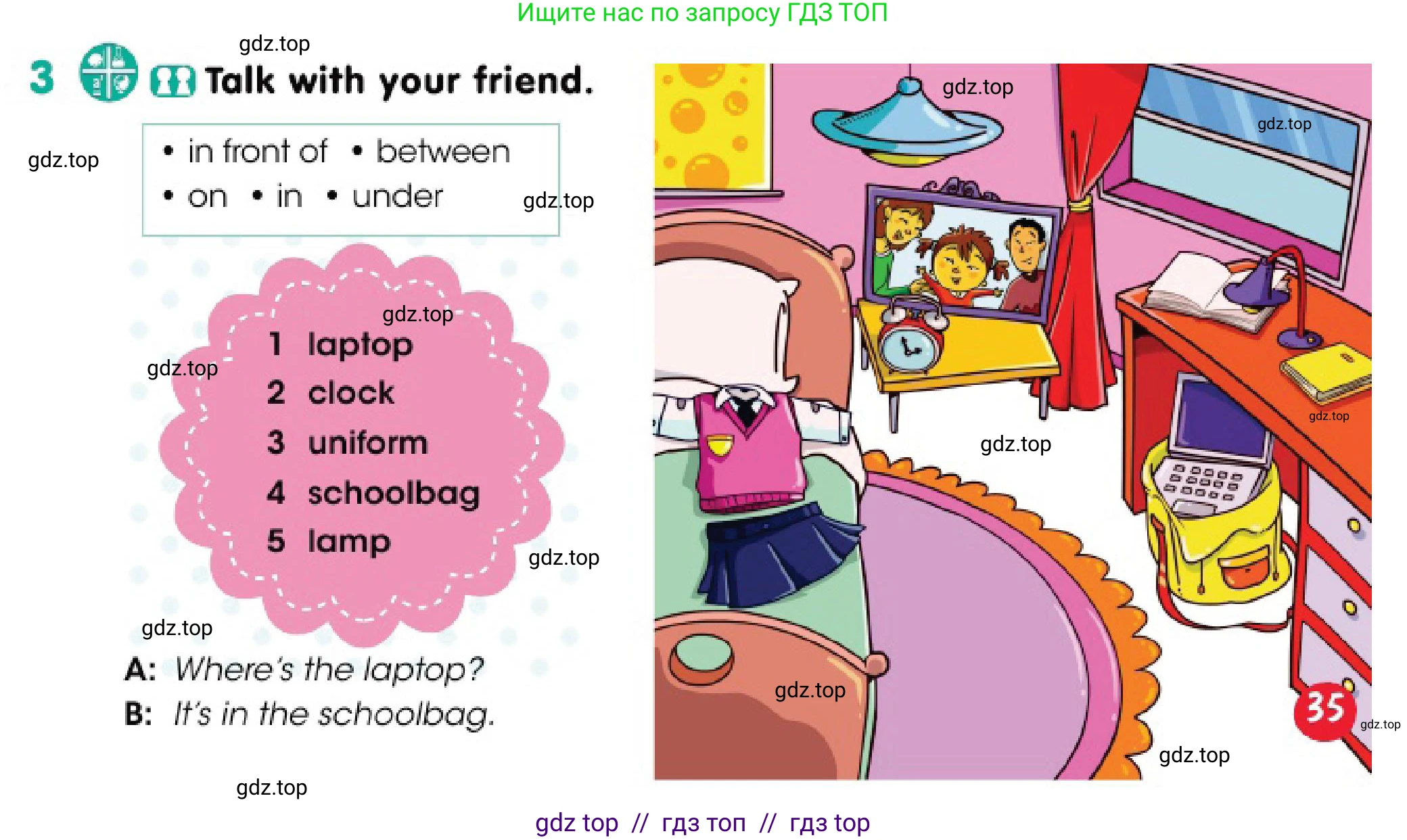 Английский язык (english), 3 класс Учебник (Pupil's book), авторы: Дули Дженни (Dooley Jenny), Оби Боб (Obee Bob), издательство Express Publishing, Алматы, 2018, красного цвета, страница 35, номер 3, Условие