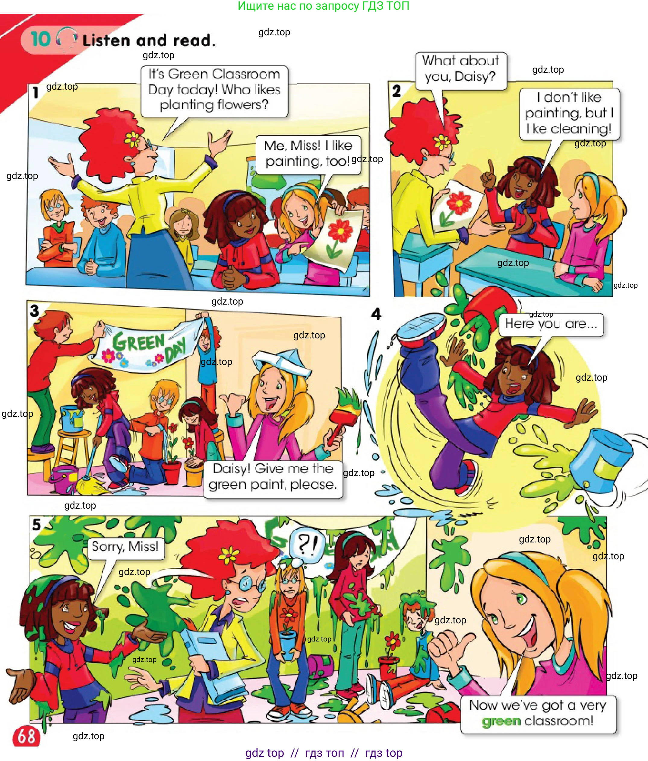 Английский язык (english), 3 класс Учебник (Pupil's book), авторы: Дули Дженни (Dooley Jenny), Оби Боб (Obee Bob), издательство Express Publishing, Алматы, 2018, красного цвета, страница 68, номер 10, Условие