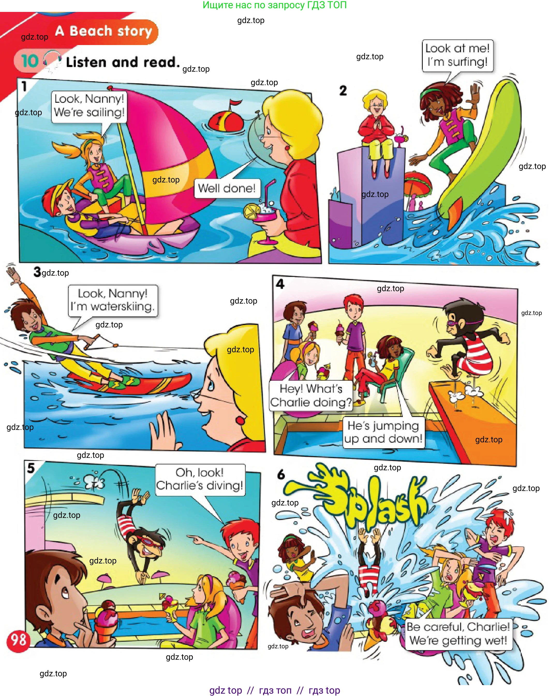 Английский язык (english), 3 класс Учебник (Pupil's book), авторы: Дули Дженни (Dooley Jenny), Оби Боб (Obee Bob), издательство Express Publishing, Алматы, 2018, красного цвета, страница 98, номер 10, Условие