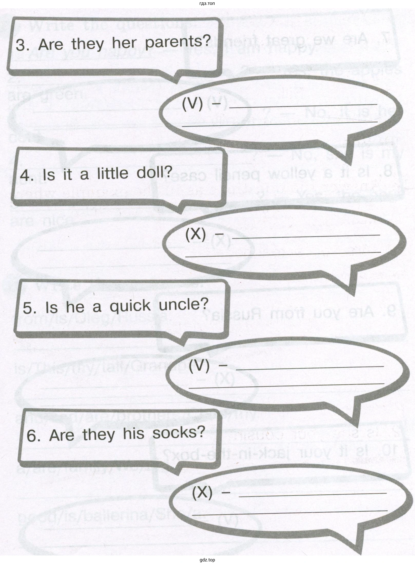 Answer the questions as in the example