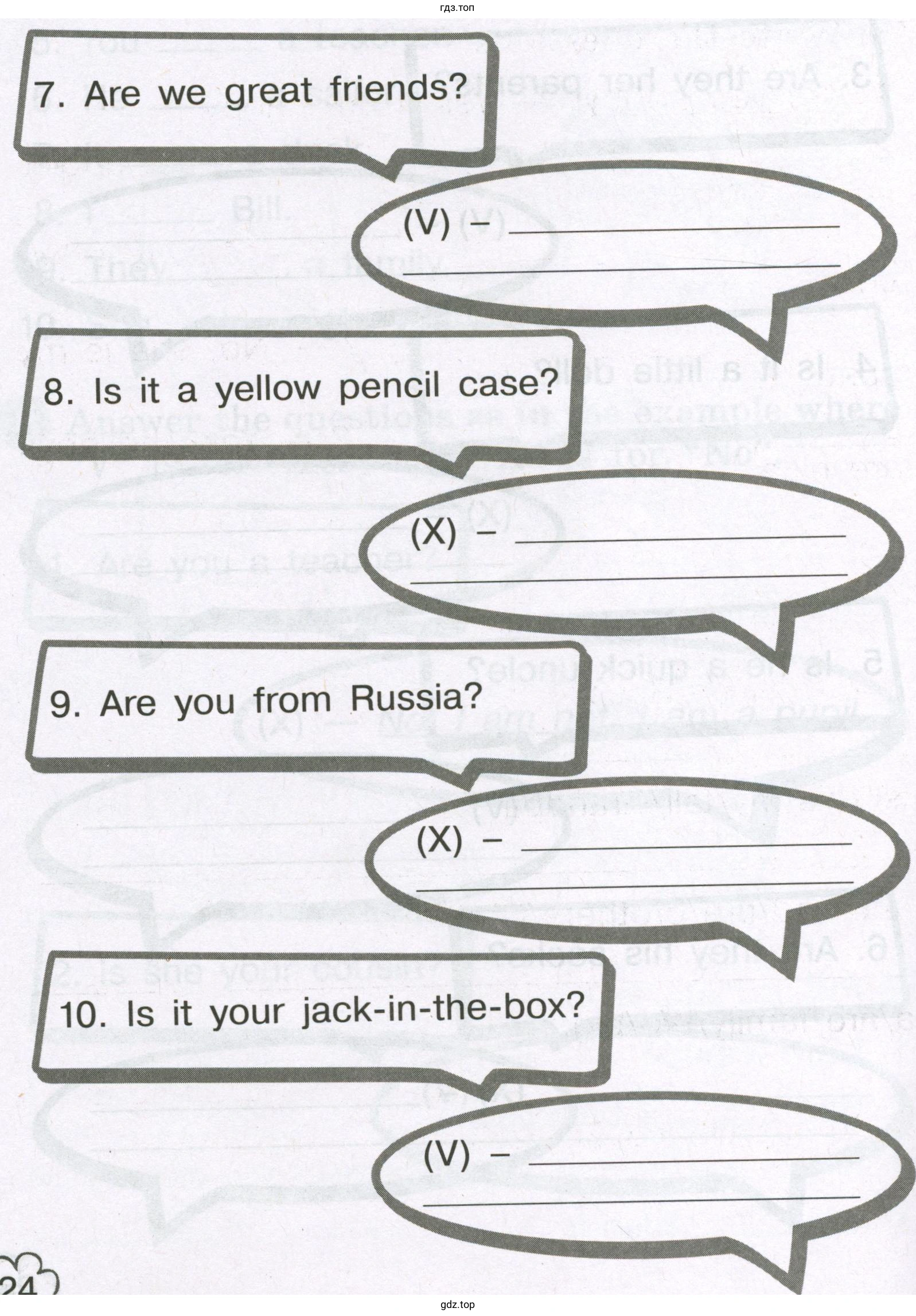 Answer the questions as in the example