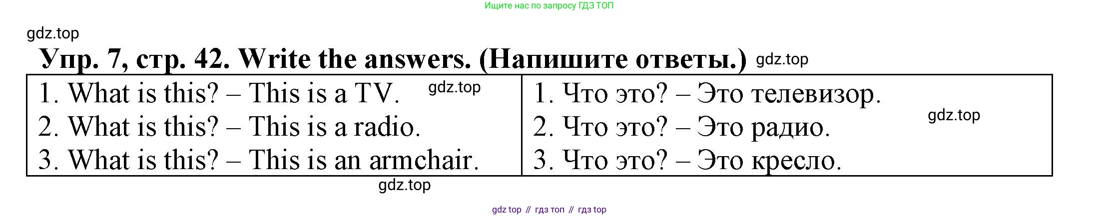 ГДЗ Английский язык (english), 3 класс Грамматический тренажёр, автор: Юшина Дарья Генадьевна, издательство Просвещение, Москва, 2023, салатового цвета, страница 42, номер 7, Решение