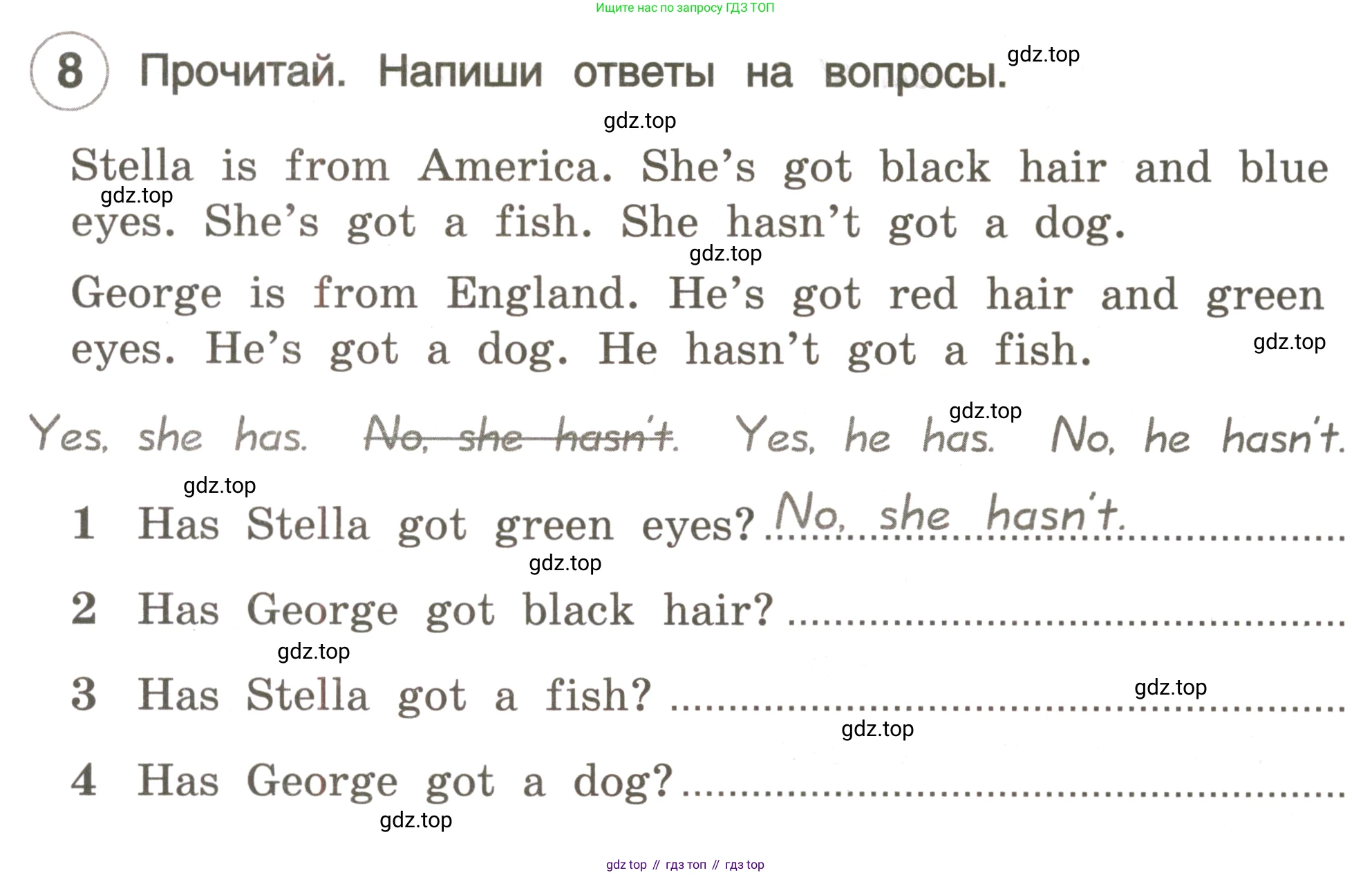 ГДЗ Английский язык (english), 3 класс рабочая тетрадь, авторы: Комарова Юлия Александровна, Ларионова Ирина Владимировна, издательство Русское слово, Москва, 2022, голубого цвета, страница 22, номер 8, Условие