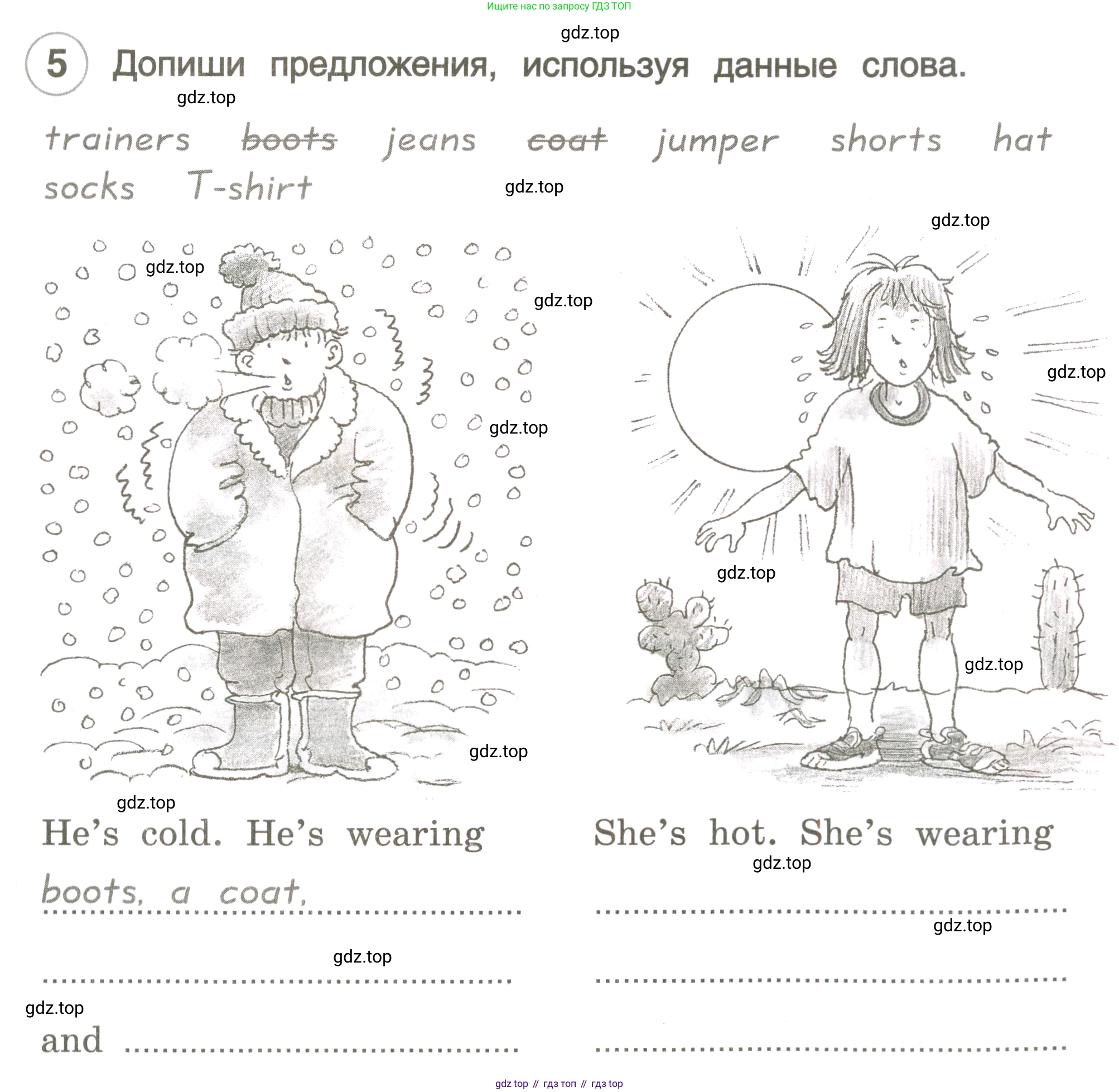 ГДЗ Английский язык (english), 3 класс рабочая тетрадь, авторы: Комарова Юлия Александровна, Ларионова Ирина Владимировна, издательство Русское слово, Москва, 2022, голубого цвета, страница 41, номер 5, Условие