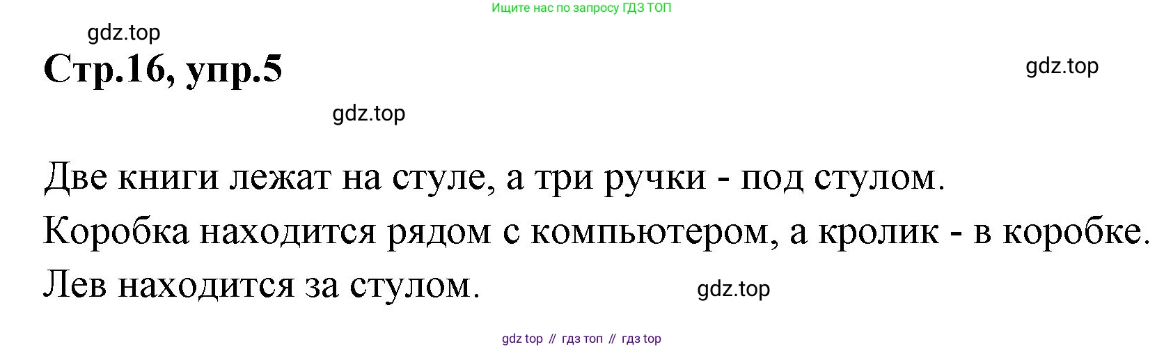 ГДЗ Английский язык (english), 3 класс рабочая тетрадь, авторы: Комарова Юлия Александровна, Ларионова Ирина Владимировна, издательство Русское слово, Москва, 2022, голубого цвета, страница 16, номер 5, Решение