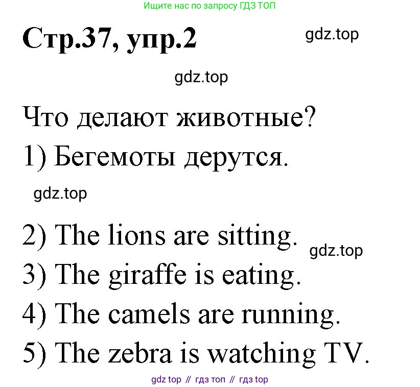 ГДЗ Английский язык (english), 3 класс рабочая тетрадь, авторы: Комарова Юлия Александровна, Ларионова Ирина Владимировна, издательство Русское слово, Москва, 2022, голубого цвета, страница 37, номер 2, Решение
