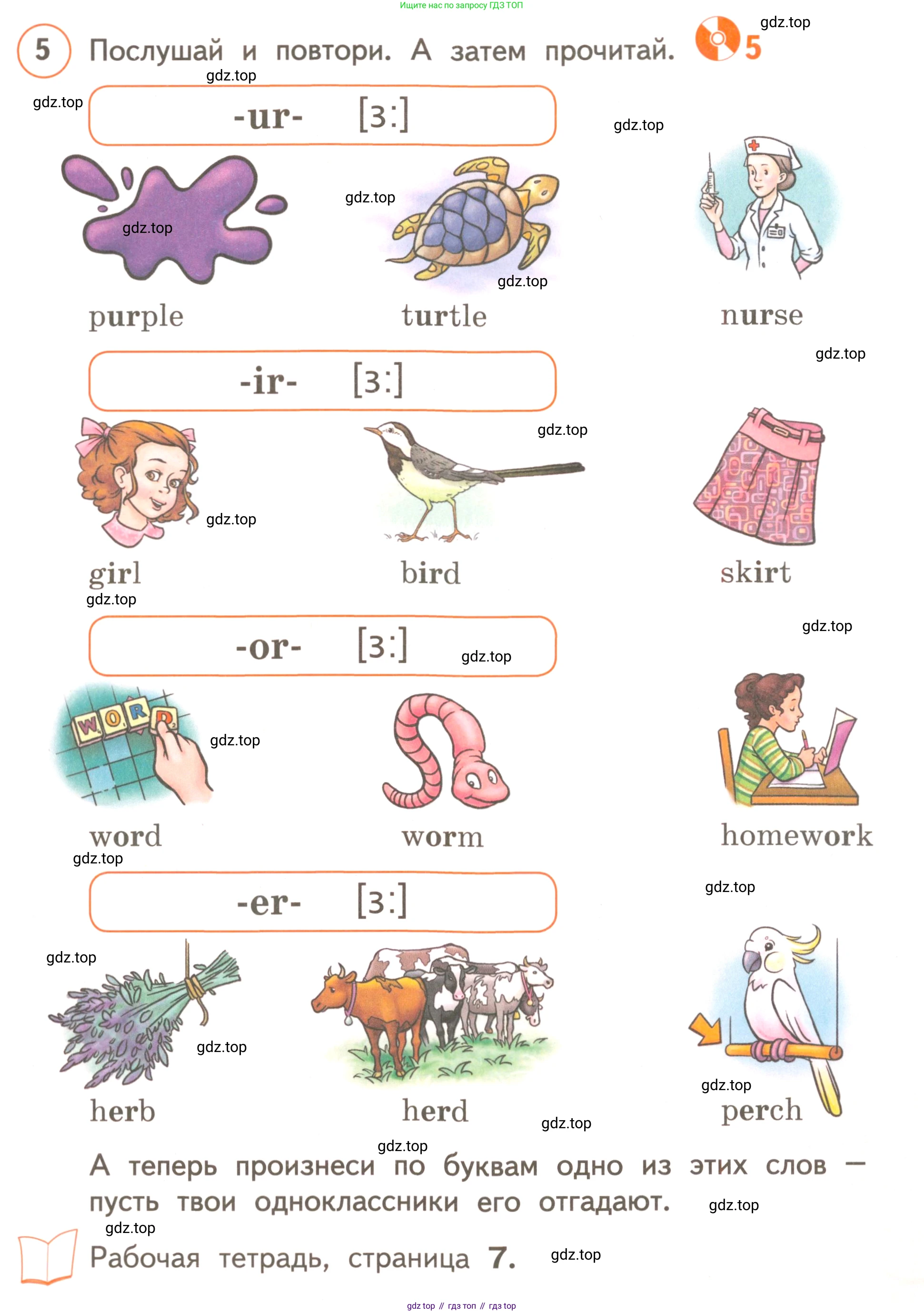 ГДЗ Английский язык (english), 3 класс Учебник, авторы: Комарова Юлия Александровна, Ларионова Ирина Владимировна, издательство Русское слово, Москва, 2022, белого цвета, страница 9, номер 5, Условие