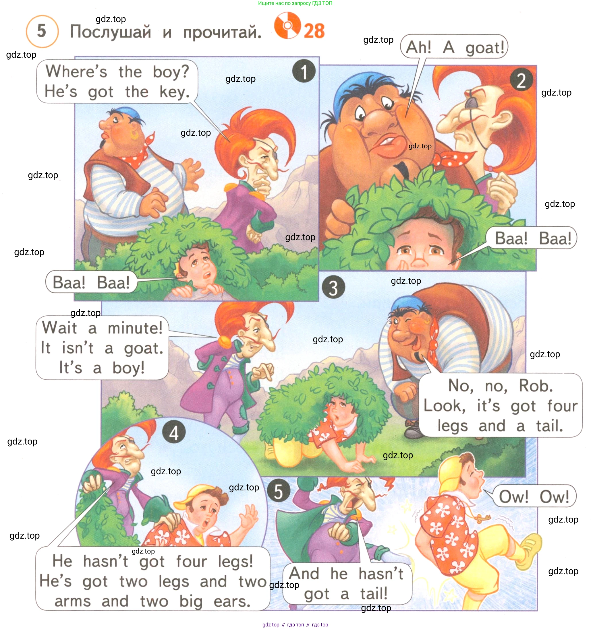 ГДЗ Английский язык (english), 3 класс Учебник, авторы: Комарова Юлия Александровна, Ларионова Ирина Владимировна, издательство Русское слово, Москва, 2022, белого цвета, страница 28, номер 5, Условие