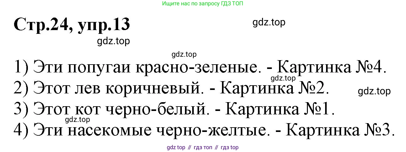 ГДЗ Английский язык (english), 3 класс Учебник, авторы: Комарова Юлия Александровна, Ларионова Ирина Владимировна, издательство Русское слово, Москва, 2022, белого цвета, страница 24, номер 13, Решение