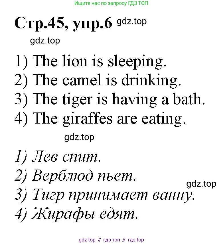 ГДЗ Английский язык (english), 3 класс Учебник, авторы: Комарова Юлия Александровна, Ларионова Ирина Владимировна, издательство Русское слово, Москва, 2022, белого цвета, страница 45, номер 6, Решение