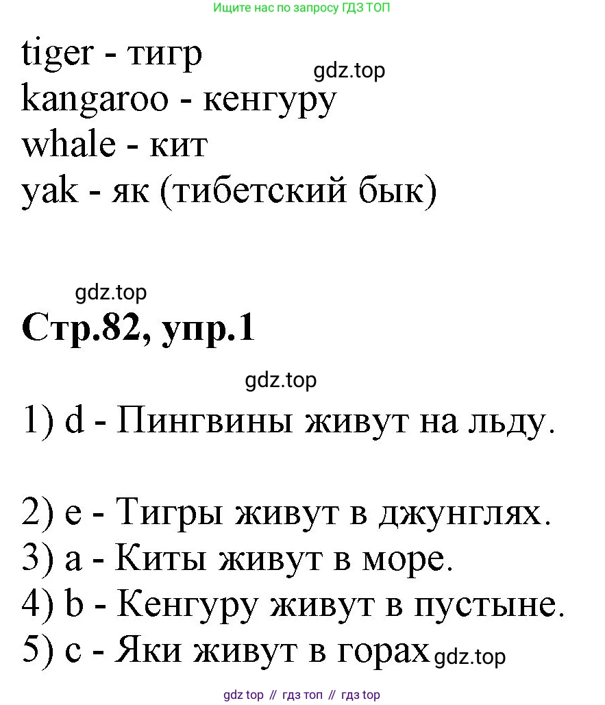 ГДЗ Английский язык (english), 3 класс Учебник, авторы: Комарова Юлия Александровна, Ларионова Ирина Владимировна, издательство Русское слово, Москва, 2022, белого цвета, страница 82, номер 1, Решение (продолжение 2)