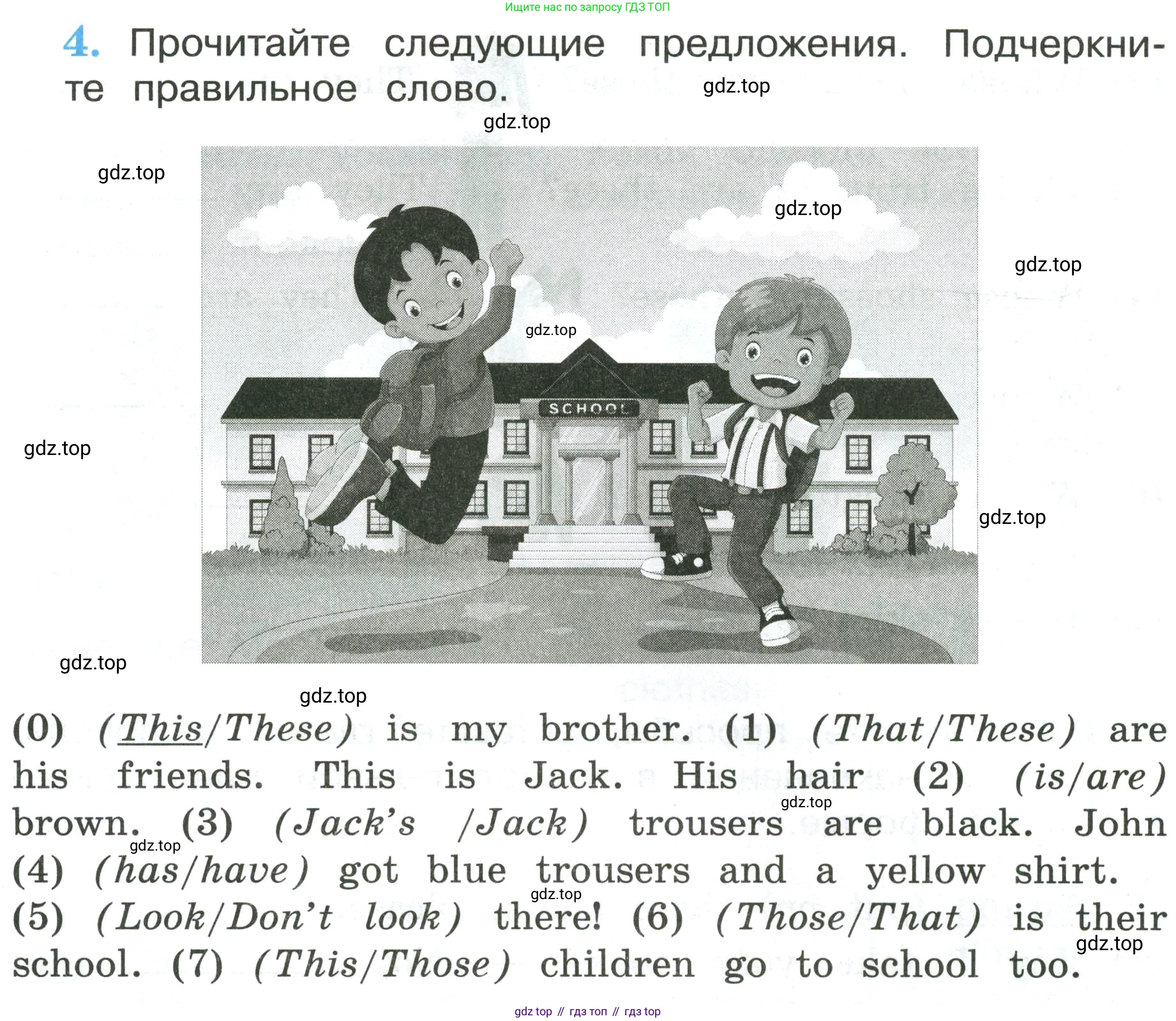 ГДЗ Английский язык (english), 3 класс рабочая тетрадь (activity book), авторы: Кузовлев Владимир Петрович (Kuzovlev Vladimir), Лапа Наталья Михайловна, Костина Ирина Павловна, Кузнецова Елена Вячеславовна, издательство Просвещение, Москва, 2023, страница 62, номер 4, Условие