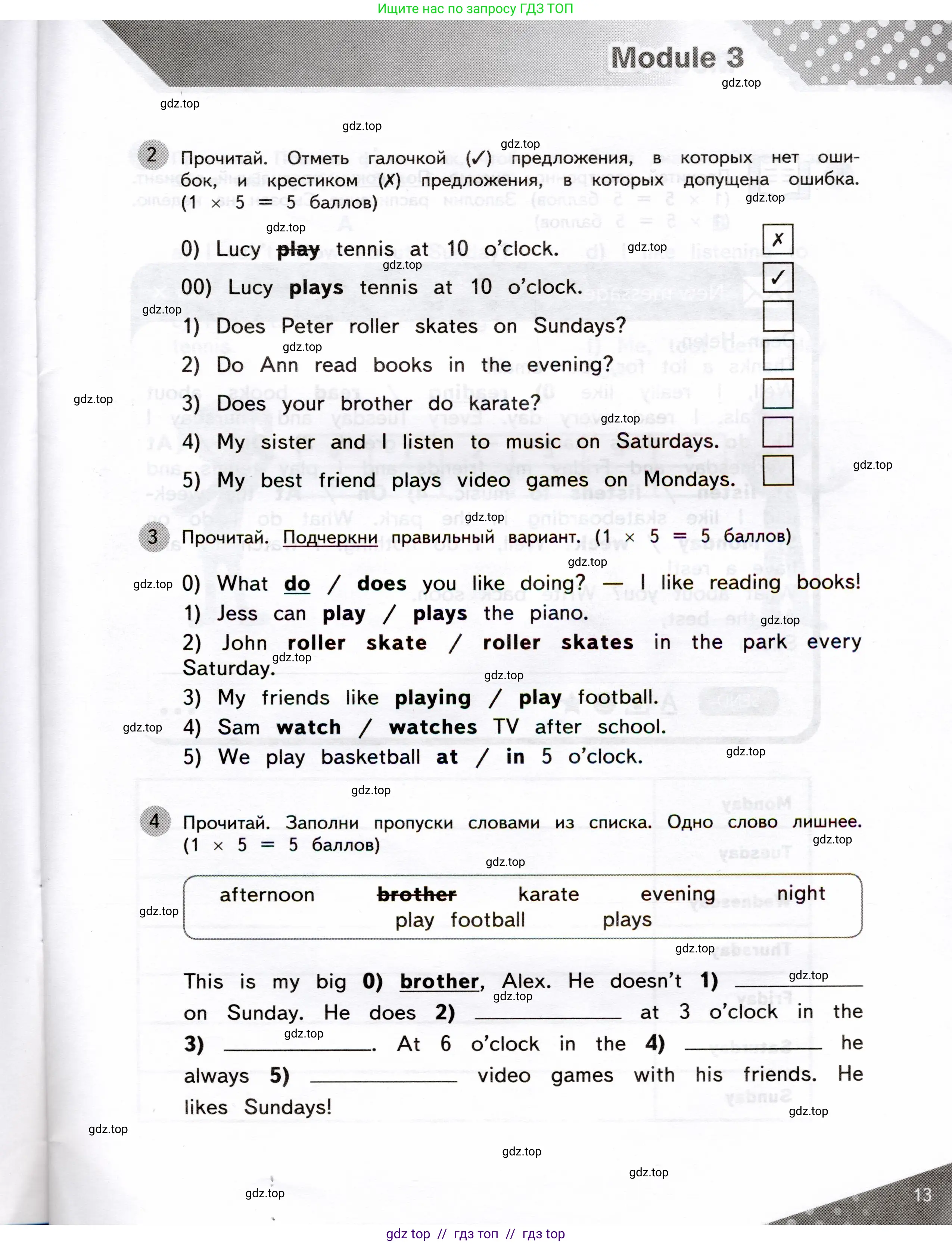 Английский язык (english), 3 класс Контрольные задания, автор: Покидова Анастасия Дмитриевна (Pokidova Anastasiya), издательство Просвещение, Москва, 2023, серого цвета, страница 13
