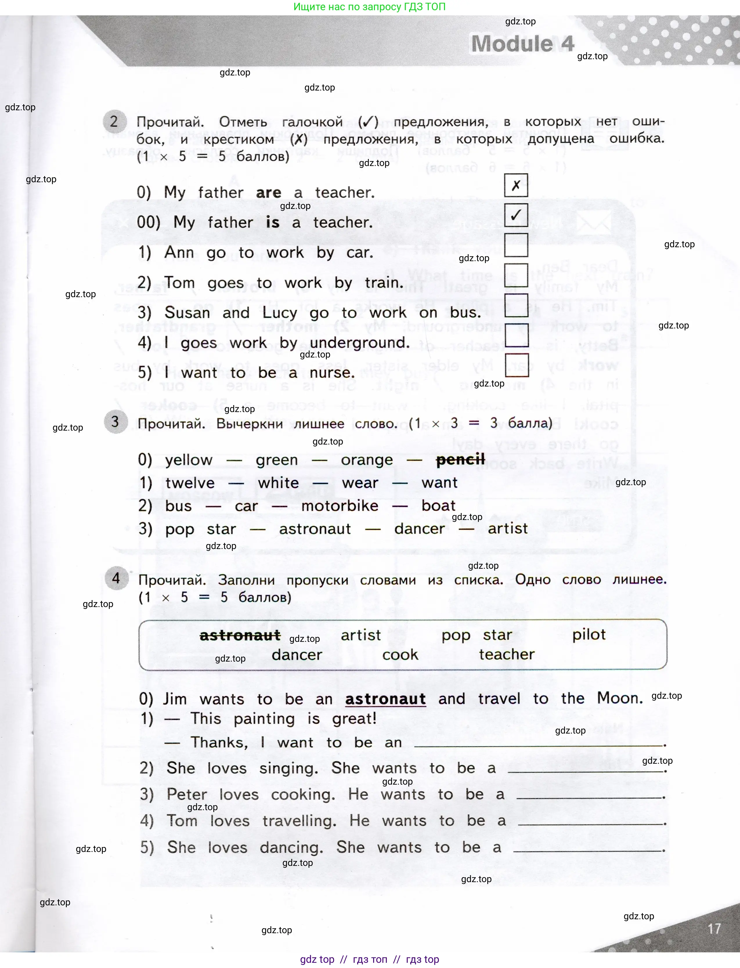 Английский язык (english), 3 класс Контрольные задания, автор: Покидова Анастасия Дмитриевна (Pokidova Anastasiya), издательство Просвещение, Москва, 2023, серого цвета, страница 17