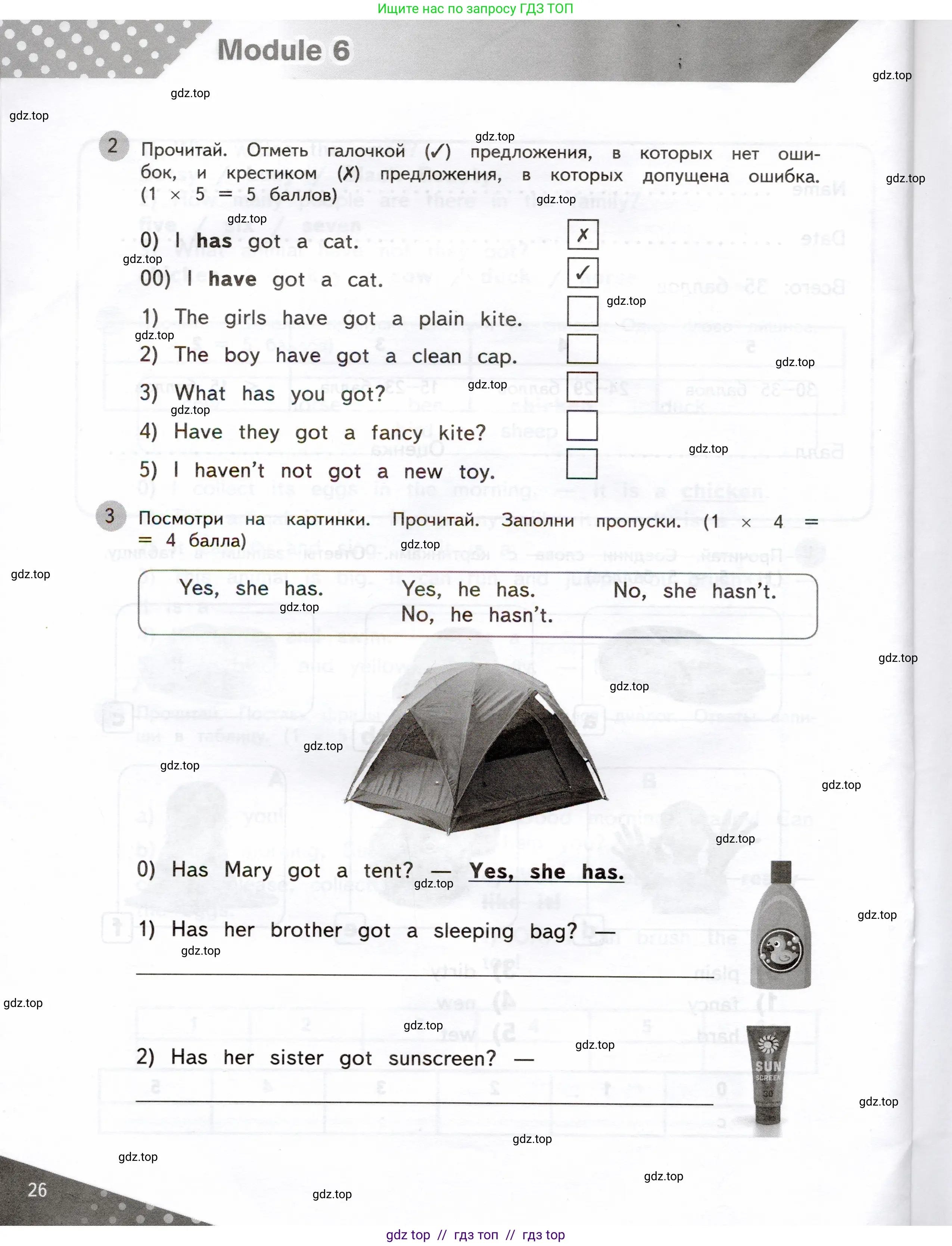 Английский язык (english), 3 класс Контрольные задания, автор: Покидова Анастасия Дмитриевна (Pokidova Anastasiya), издательство Просвещение, Москва, 2023, серого цвета, страница 26