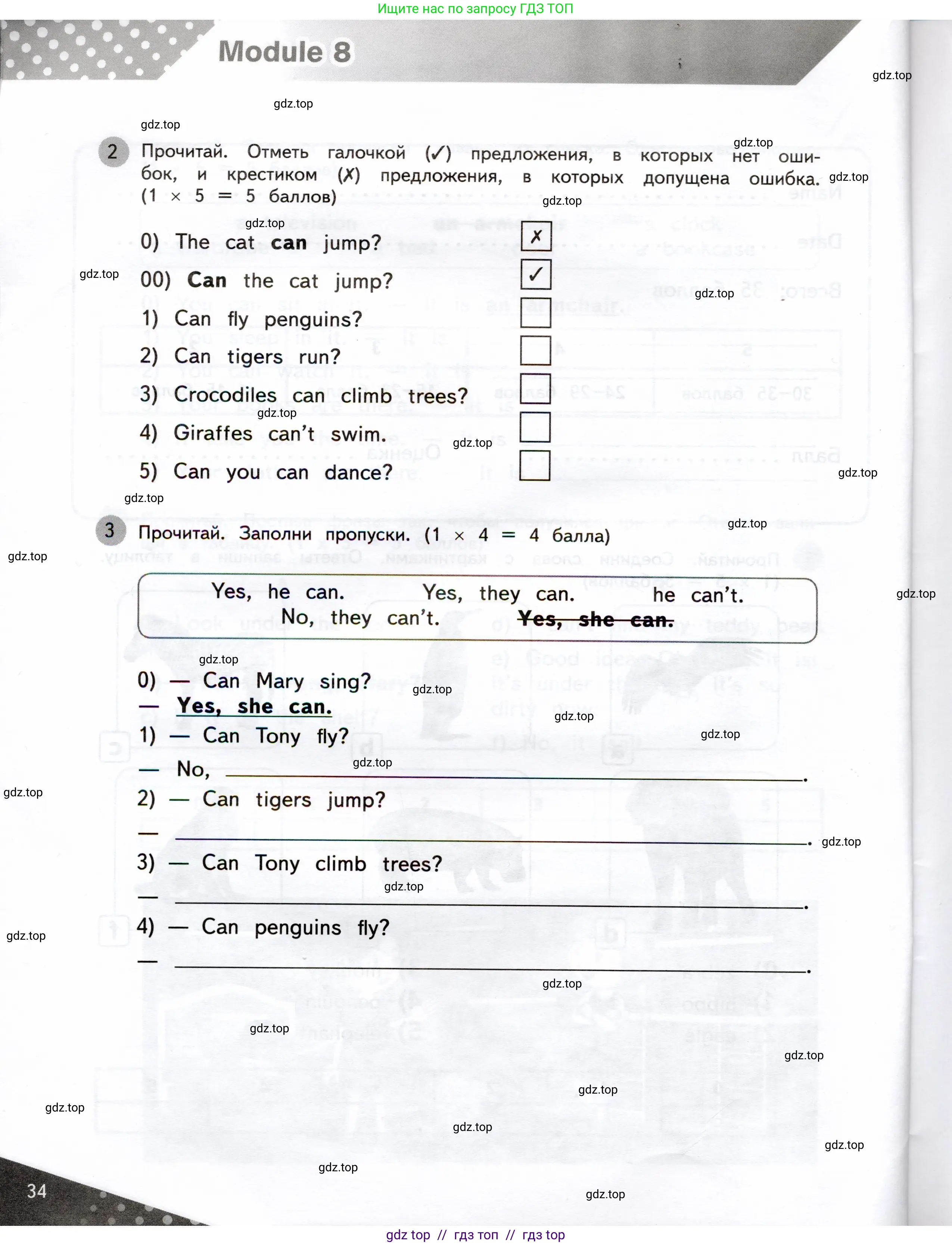 Английский язык (english), 3 класс Контрольные задания, автор: Покидова Анастасия Дмитриевна (Pokidova Anastasiya), издательство Просвещение, Москва, 2023, серого цвета, страница 34