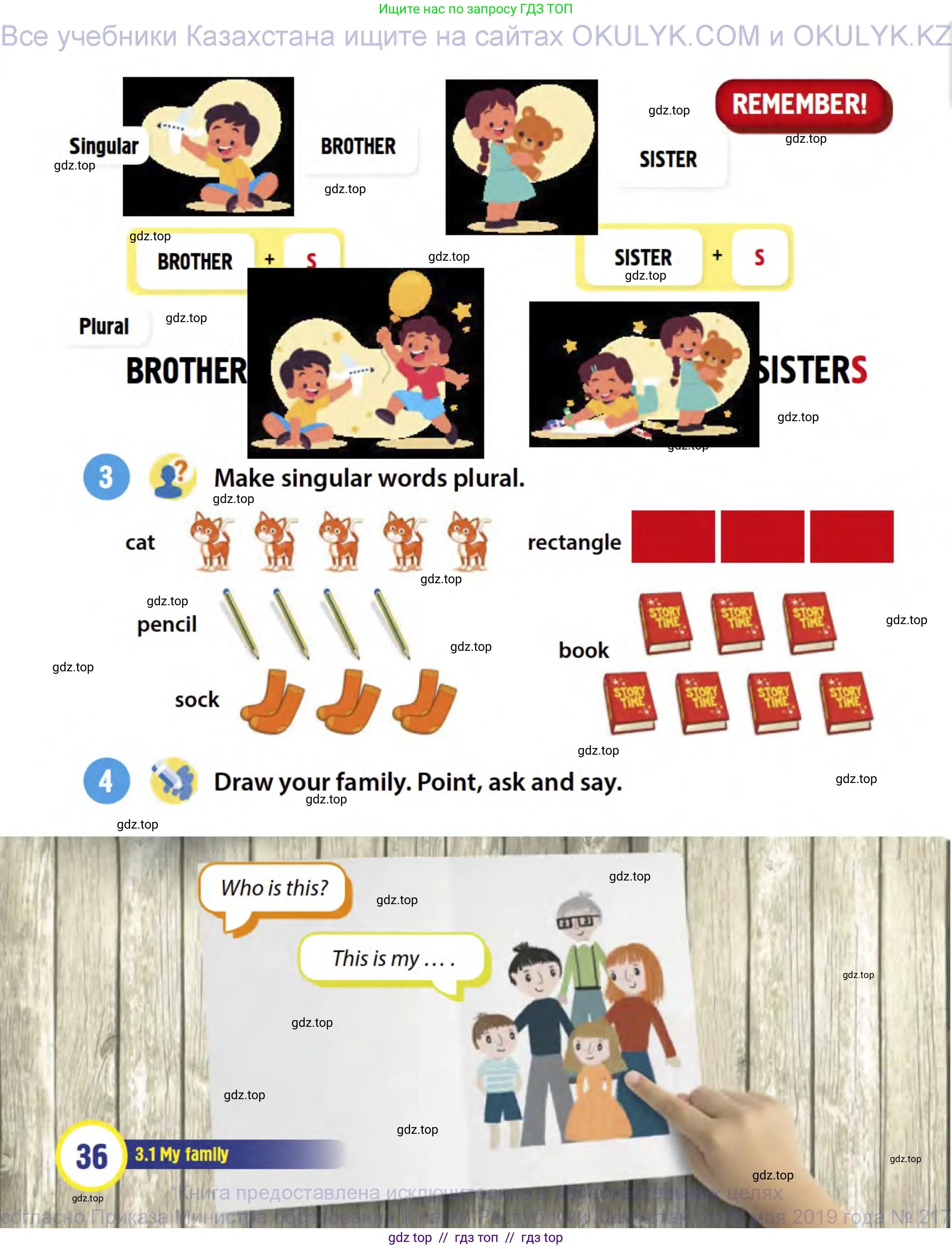 Английский язык (english), 3 класс Учебник (Student's book), авторы: Пучта Херберт (Puchta Herbert), Льюис-Джонс Питер (Lewis-Jones Peter), Гернгросс Гюнтер (Gerngross Günter), издательство Cambridge University Press, Алматы, 2022, зелёного цвета, страница 36