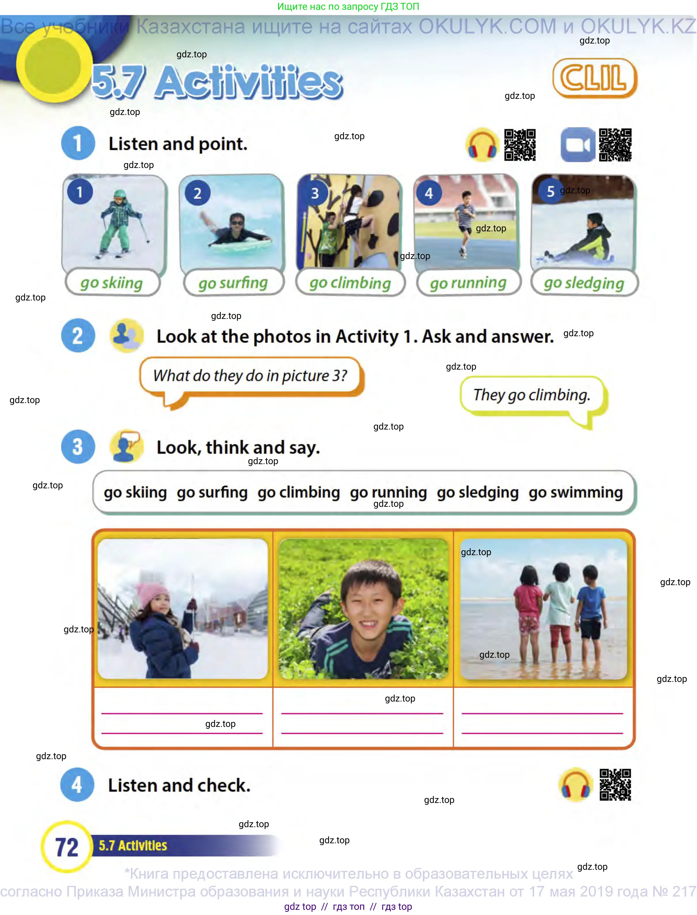 Английский язык (english), 3 класс Учебник (Student's book), авторы: Пучта Херберт (Puchta Herbert), Льюис-Джонс Питер (Lewis-Jones Peter), Гернгросс Гюнтер (Gerngross Günter), издательство Cambridge University Press, Алматы, 2022, зелёного цвета, страница 72
