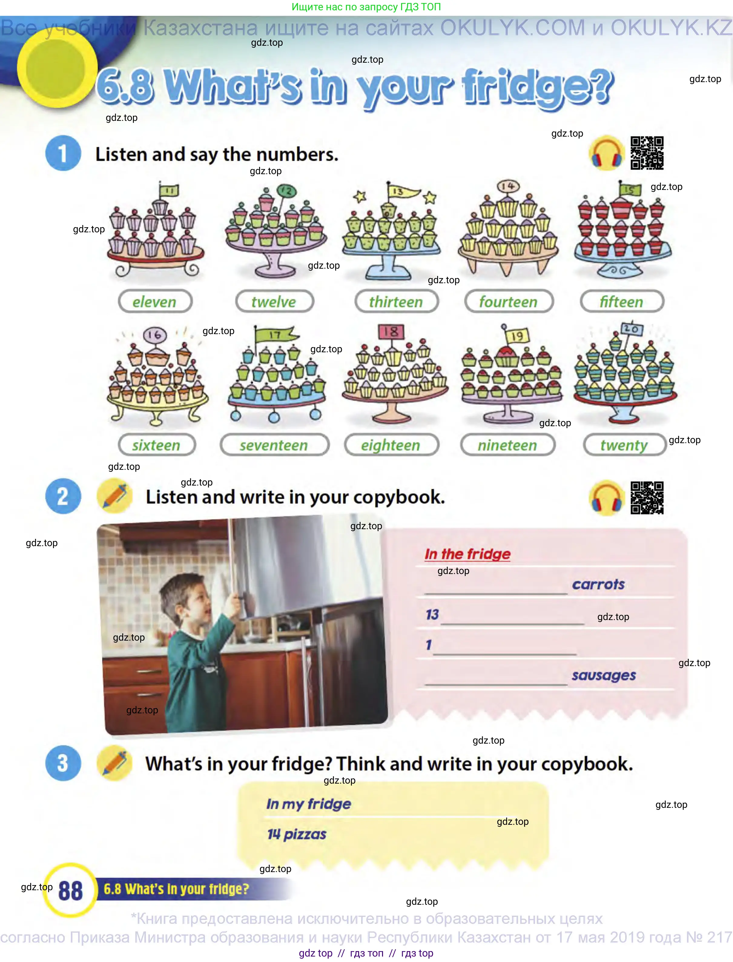 Английский язык (english), 3 класс Учебник (Student's book), авторы: Пучта Херберт (Puchta Herbert), Льюис-Джонс Питер (Lewis-Jones Peter), Гернгросс Гюнтер (Gerngross Günter), издательство Cambridge University Press, Алматы, 2022, зелёного цвета, страница 88