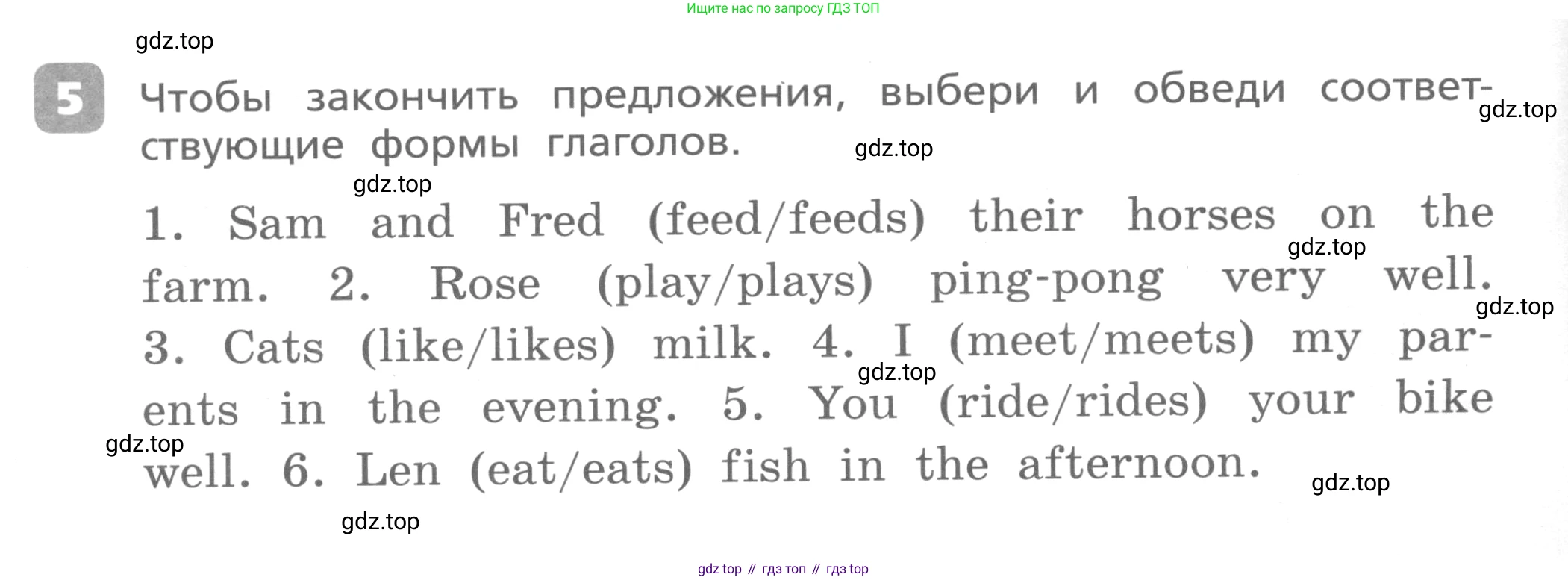 Английский язык (english), 3 класс Контрольные работы, авторы: Афанасьева Ольга Васильевна (Afanasyeva Olga), Михеева Ирина Владимировна (Mikheeva Irina), Баранова Ксения Михайловна (Baranova Ksenia), издательство Дрофа, Москва, 2018 - 2022, зелёного цвета, страница 14, номер 5, Условие