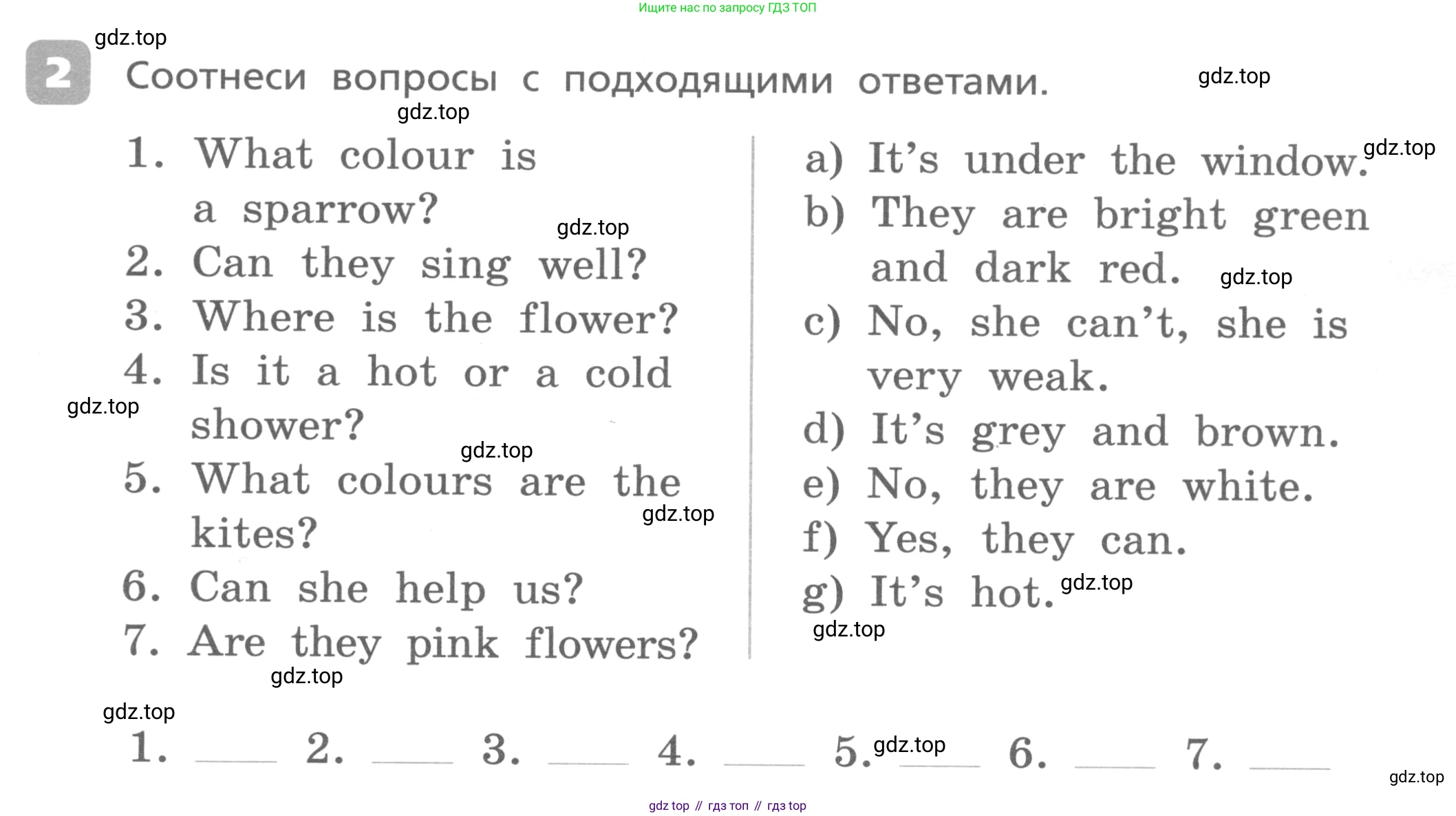Английский язык (english), 3 класс Контрольные работы, авторы: Афанасьева Ольга Васильевна (Afanasyeva Olga), Михеева Ирина Владимировна (Mikheeva Irina), Баранова Ксения Михайловна (Baranova Ksenia), издательство Дрофа, Москва, 2018 - 2022, зелёного цвета, страница 17, номер 2, Условие