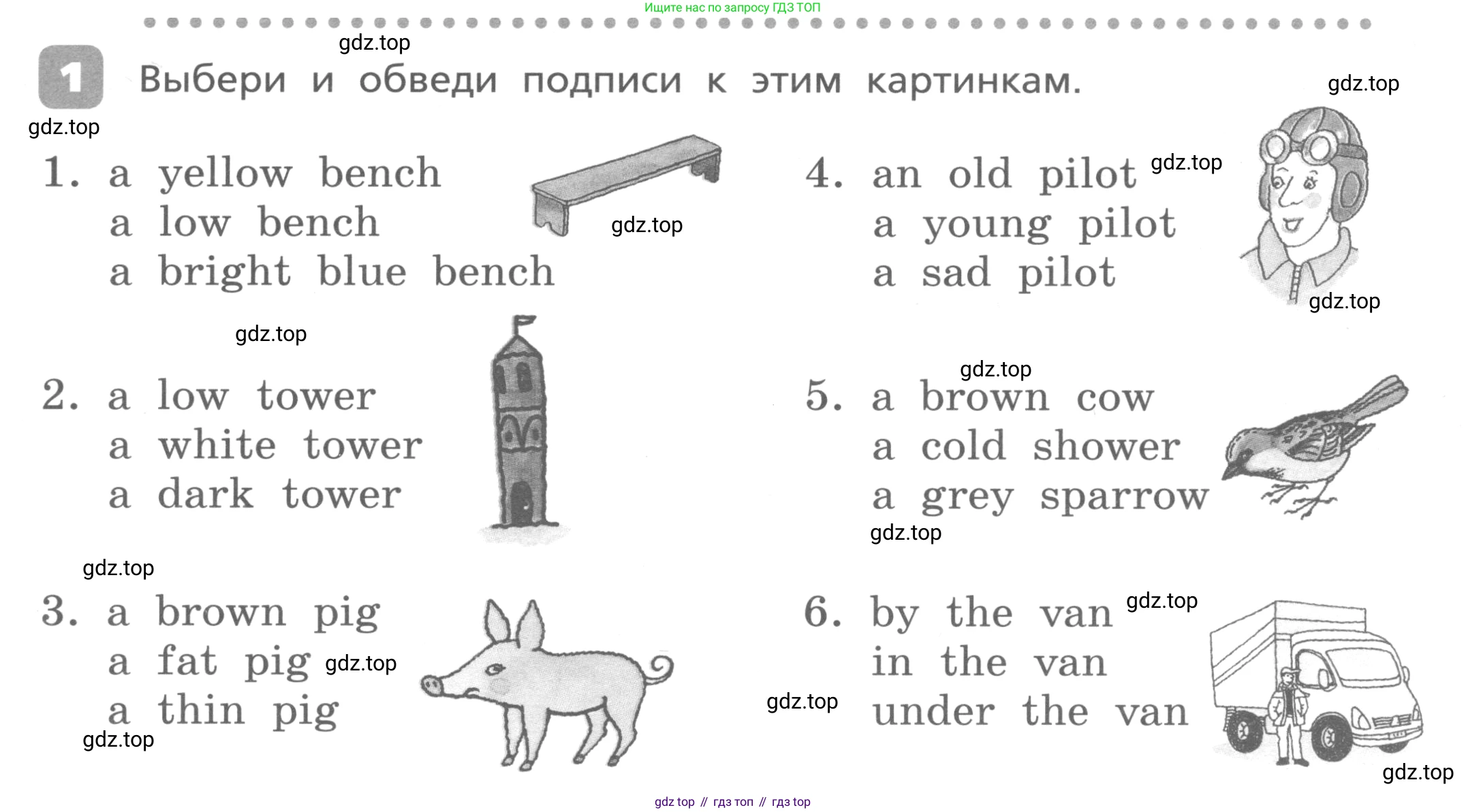 Английский язык (english), 3 класс Контрольные работы, авторы: Афанасьева Ольга Васильевна (Afanasyeva Olga), Михеева Ирина Владимировна (Mikheeva Irina), Баранова Ксения Михайловна (Baranova Ksenia), издательство Дрофа, Москва, 2018 - 2022, зелёного цвета, страница 19, номер 1, Условие