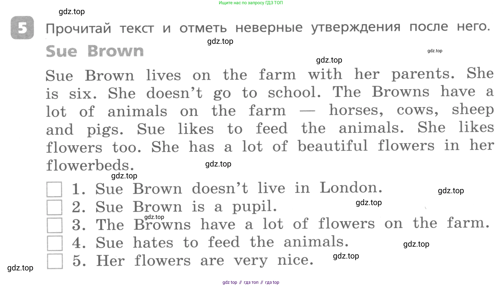 Английский язык (english), 3 класс Контрольные работы, авторы: Афанасьева Ольга Васильевна (Afanasyeva Olga), Михеева Ирина Владимировна (Mikheeva Irina), Баранова Ксения Михайловна (Baranova Ksenia), издательство Дрофа, Москва, 2018 - 2022, зелёного цвета, страница 70, номер 5, Условие